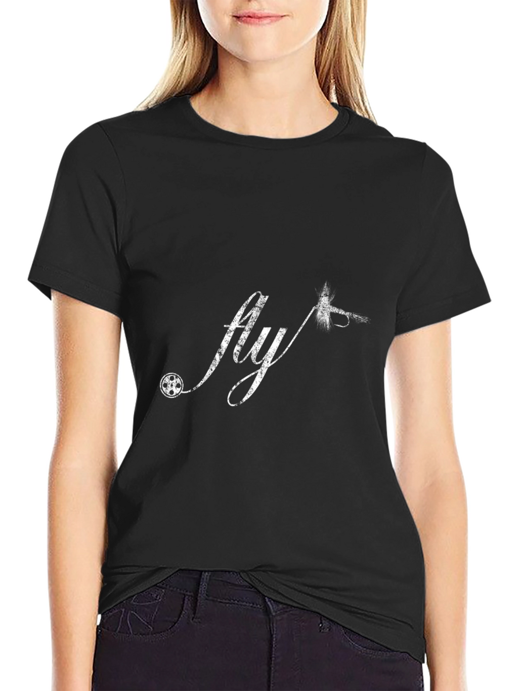 Fly Fishing Graphic Tee - Black