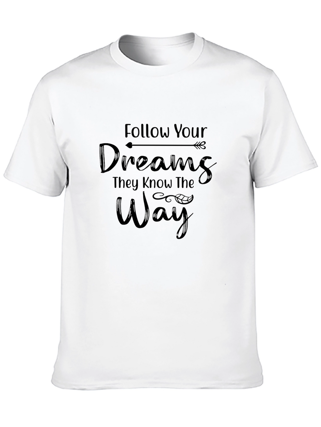 Follow Your Dreams Black Graphic T-Shirt