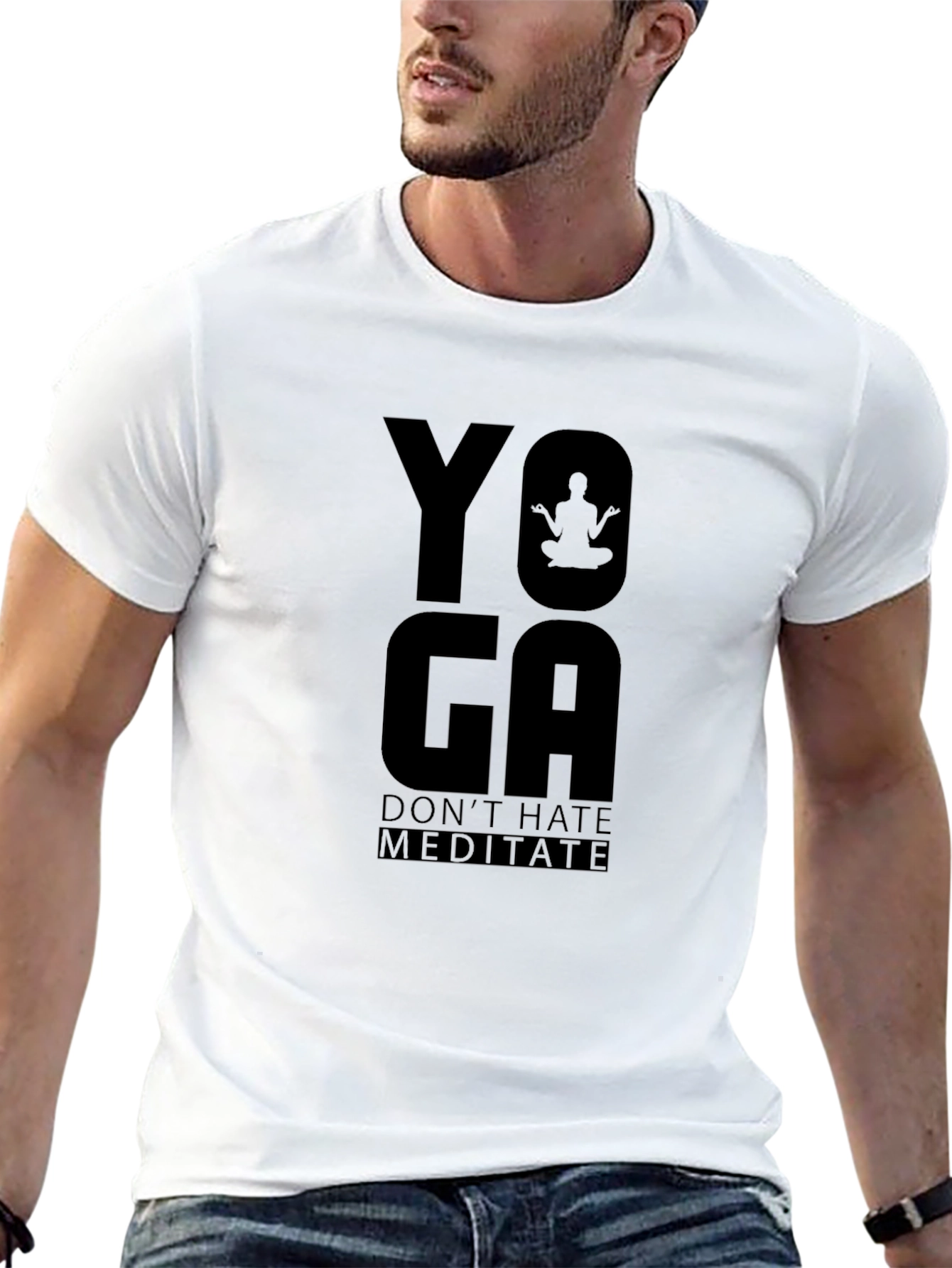 Yoga Dont Hate Meditate Black T-Shirt