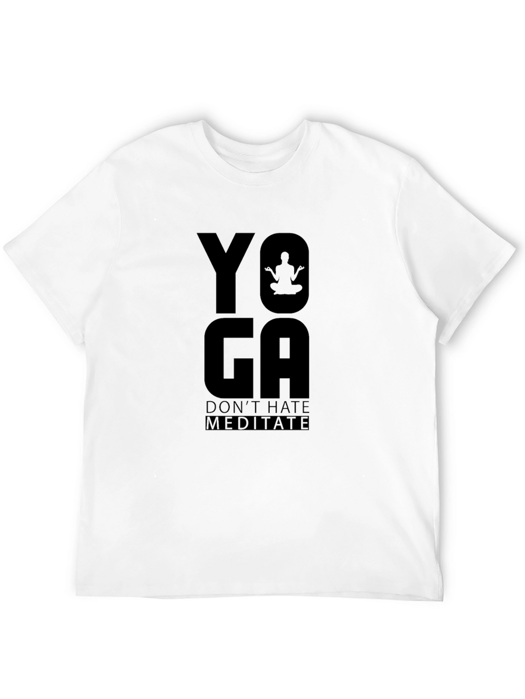 Yoga Dont Hate Meditate Black T-Shirt