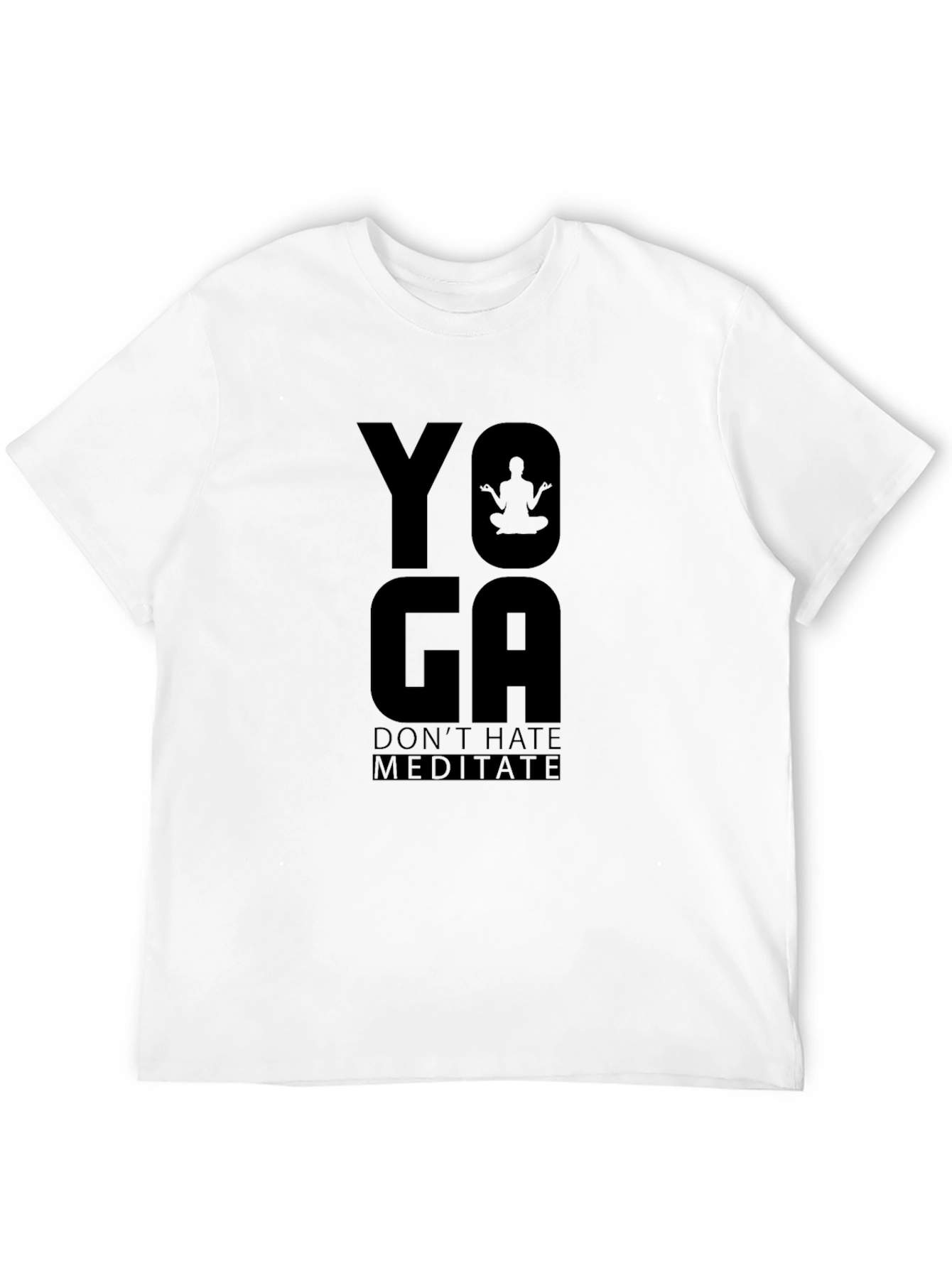 Yoga Dont Hate Meditate Black T-Shirt
