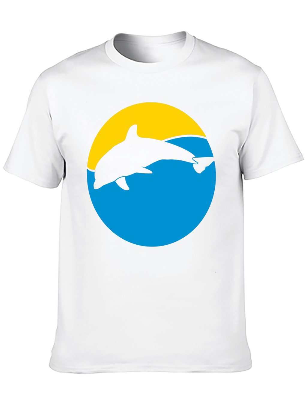 Dolphin Silhouette Graphic Tee - Black