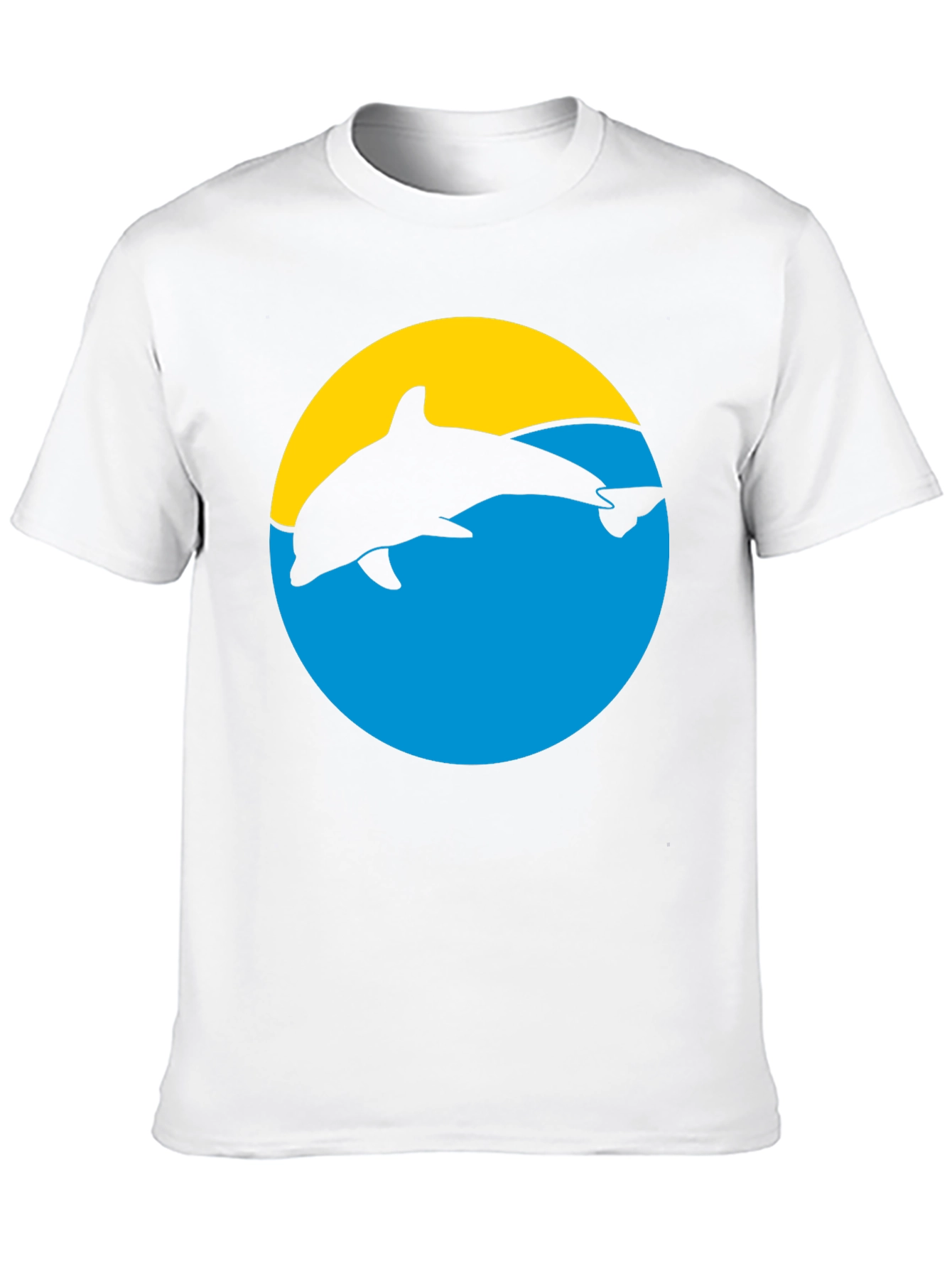 Dolphin Silhouette Graphic Tee - Black