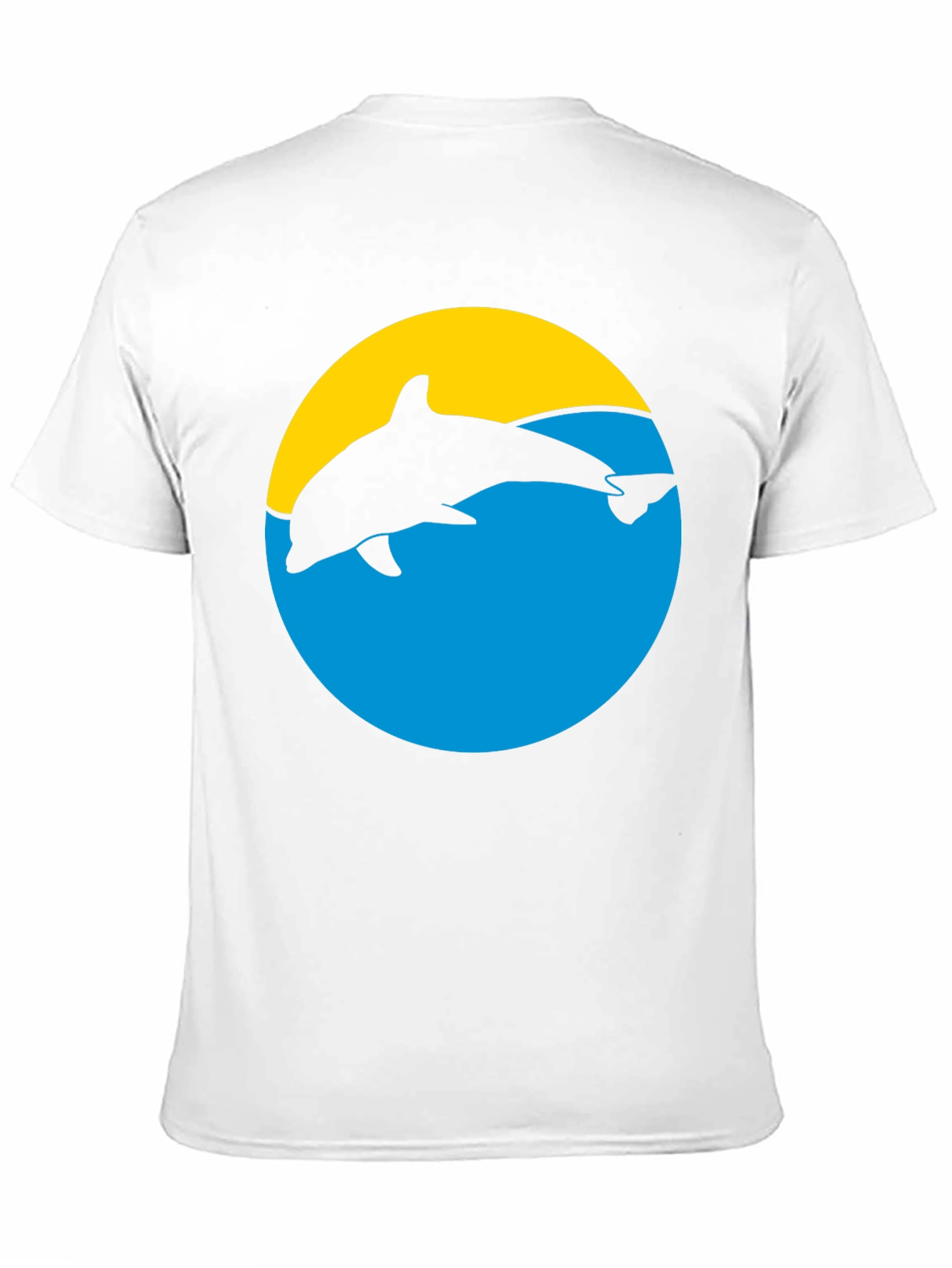 Dolphin Silhouette Graphic Tee - Black