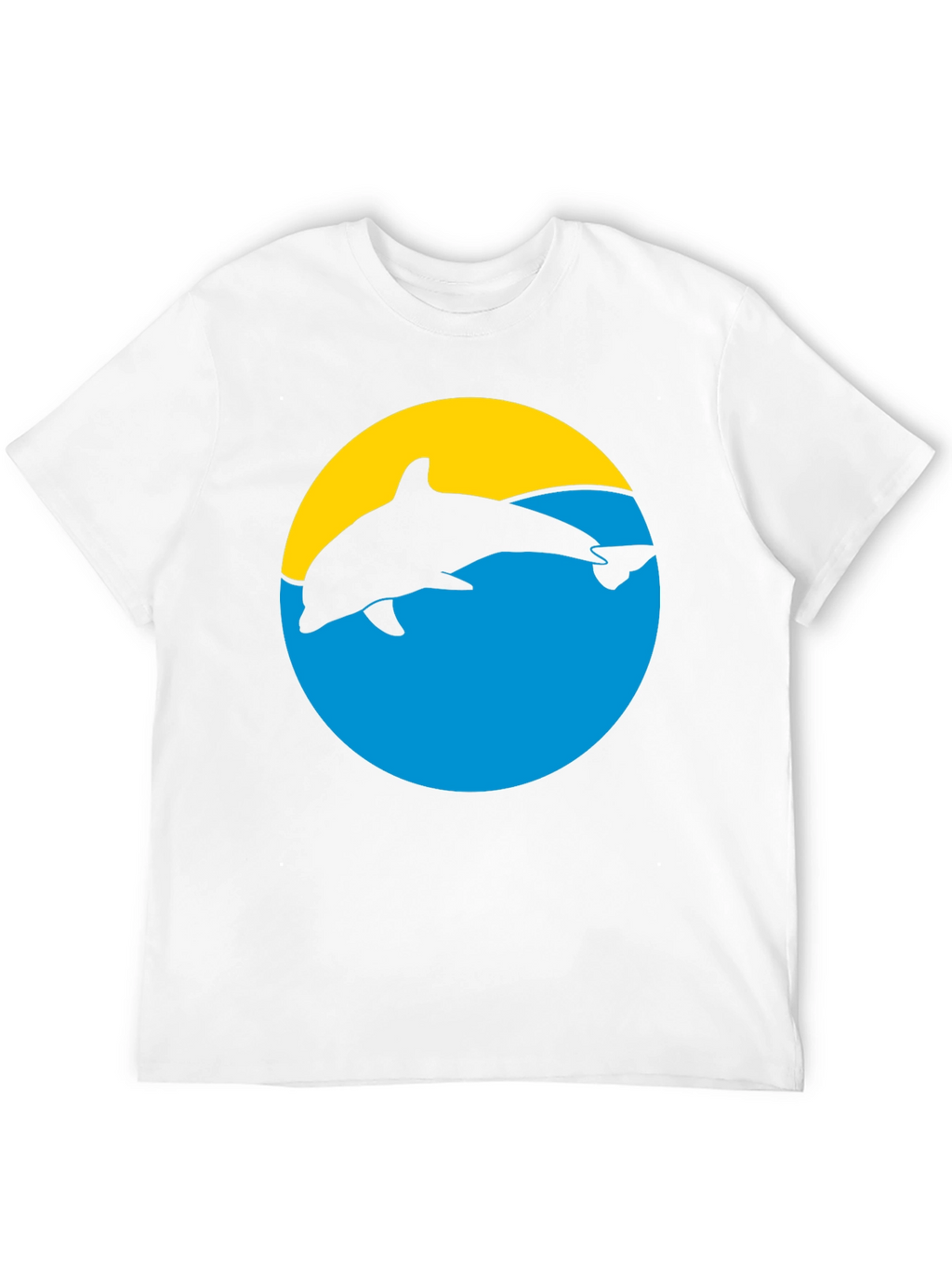 Dolphin Silhouette Graphic Tee - Black