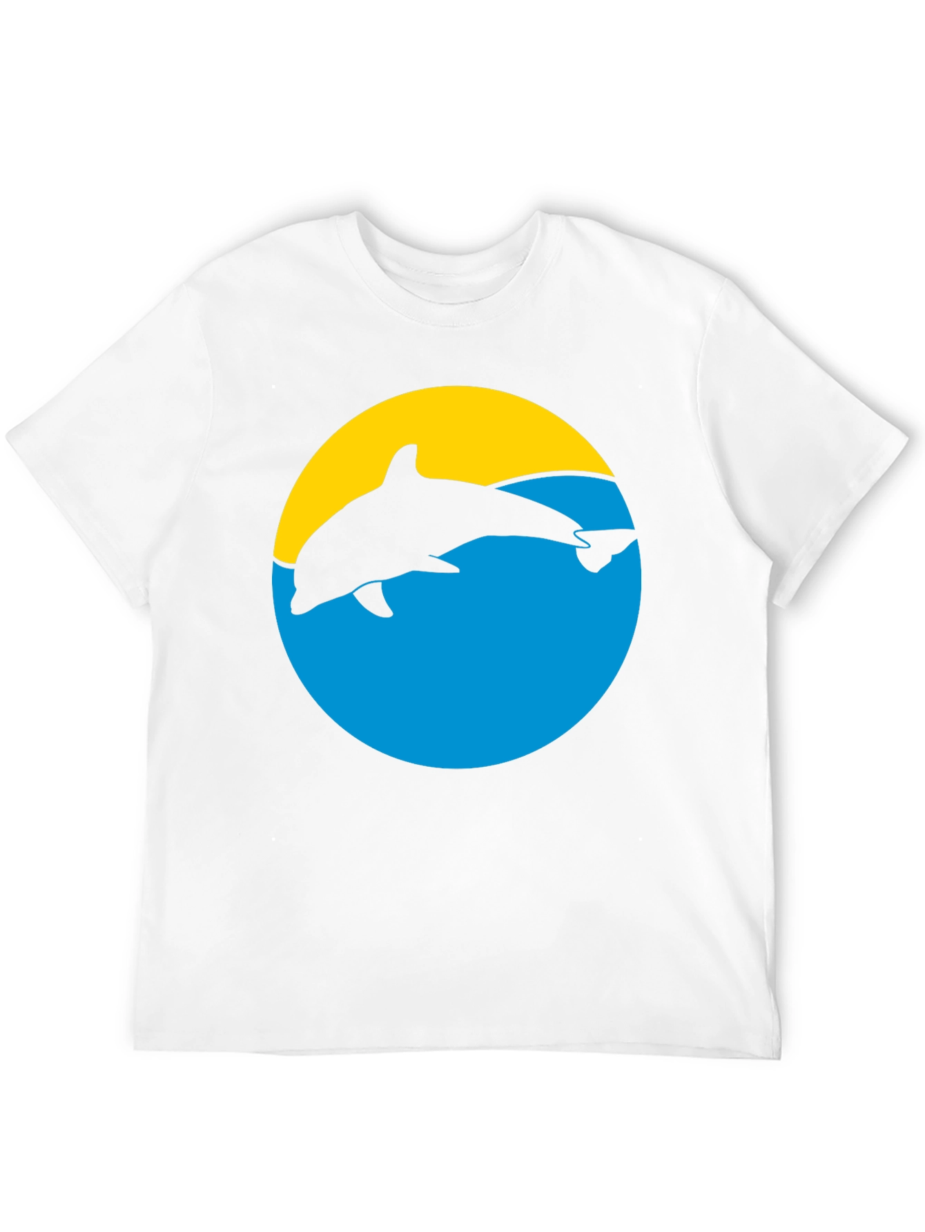 Dolphin Silhouette Graphic Tee - Black