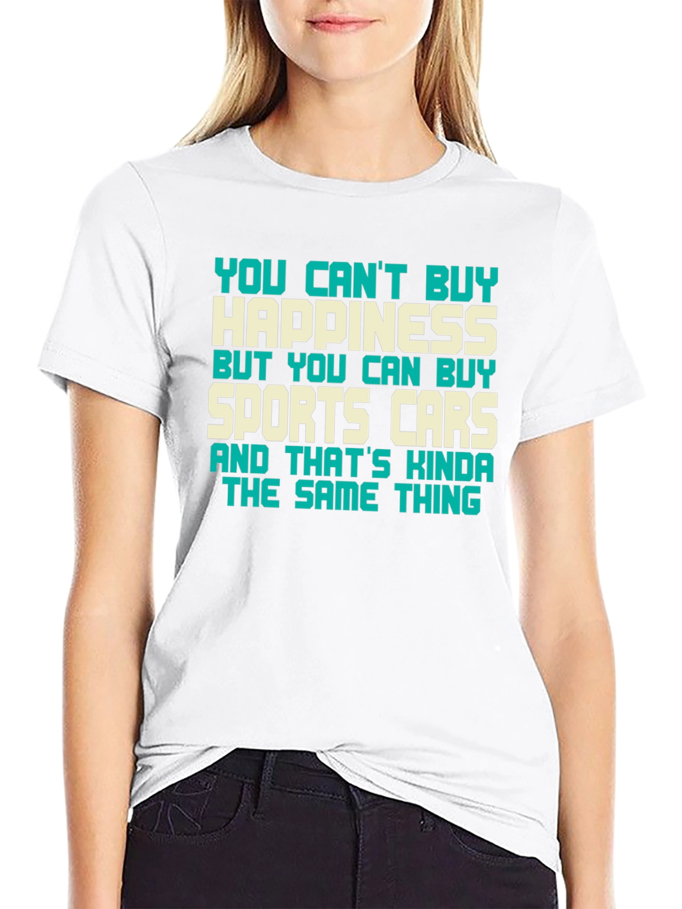 Happiness & Sports Car Graphic Tee