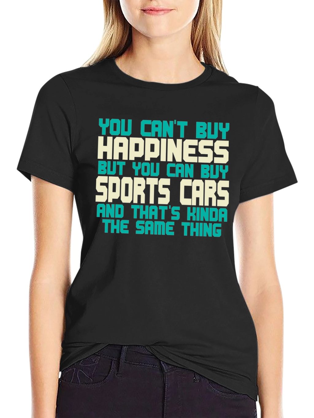 Happiness & Sports Car Graphic Tee