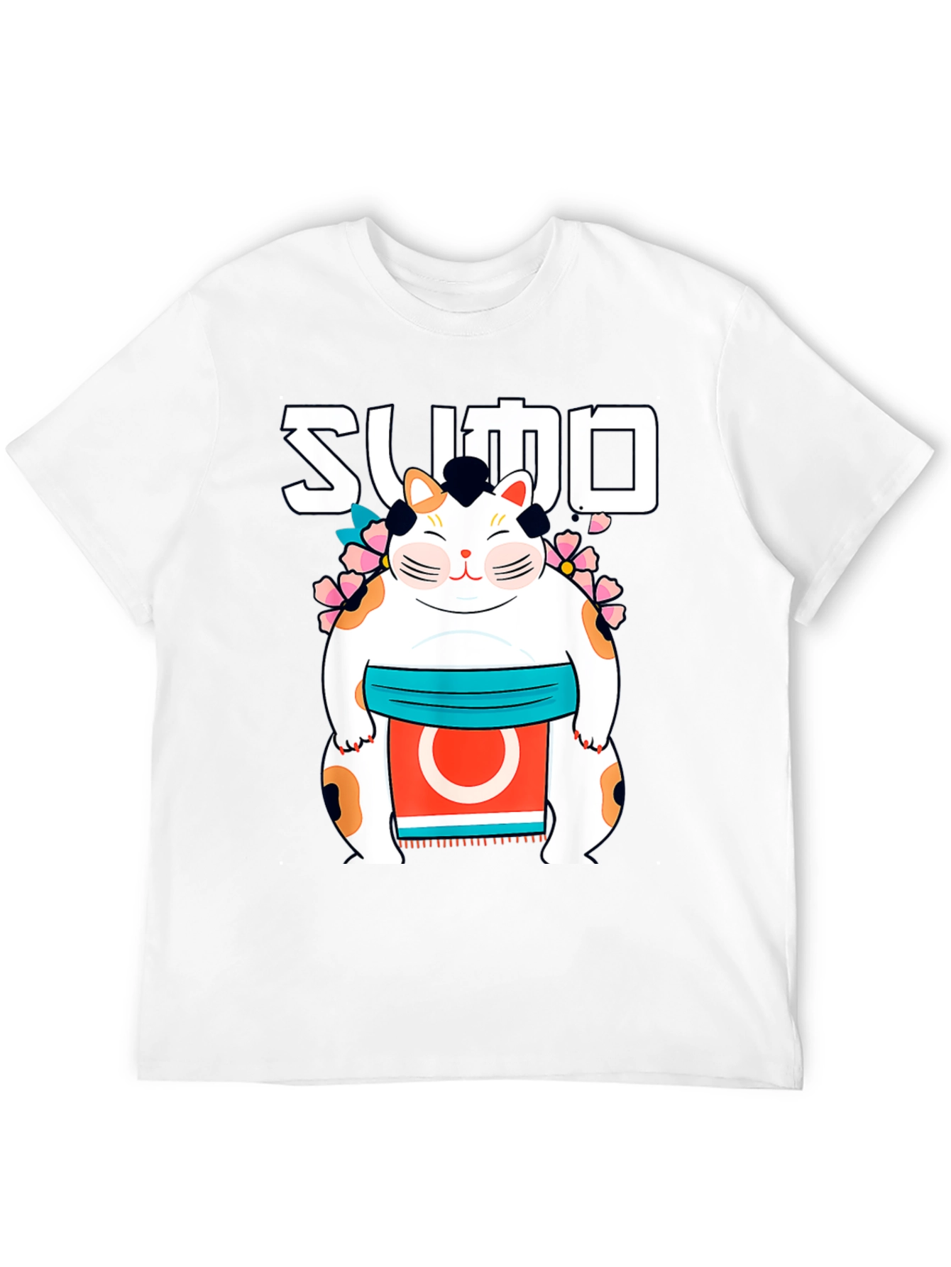 Sumo Cat Graphic T-Shirt - Stylish Cotton Tee