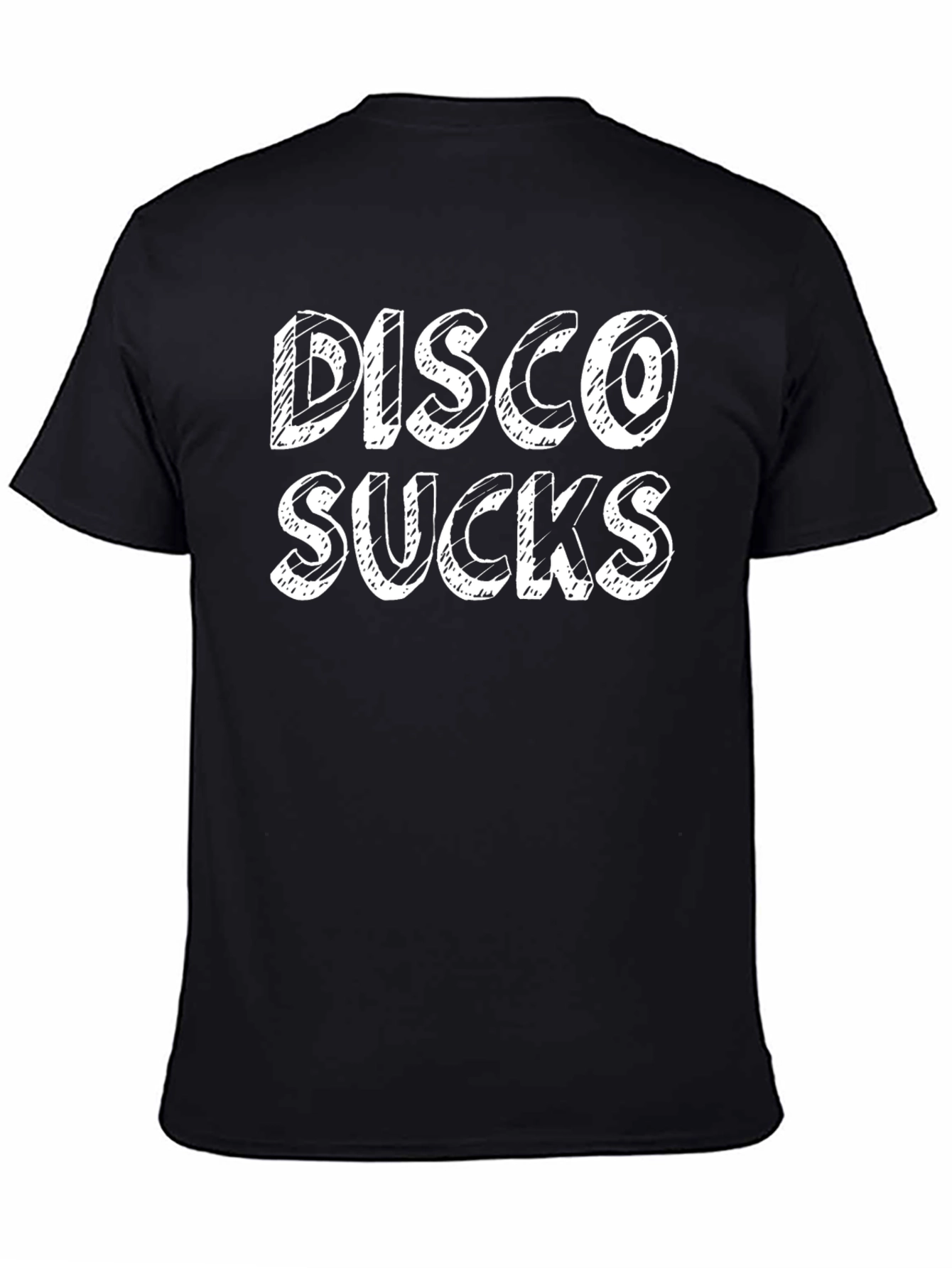 Disco Sucks Graphic T-Shirt - Black Cotton Tee