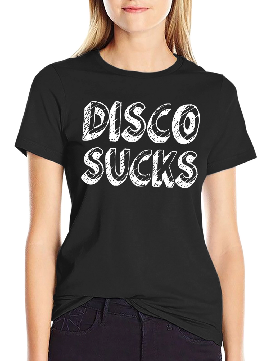 Disco Sucks Graphic T-Shirt - Black Cotton Tee