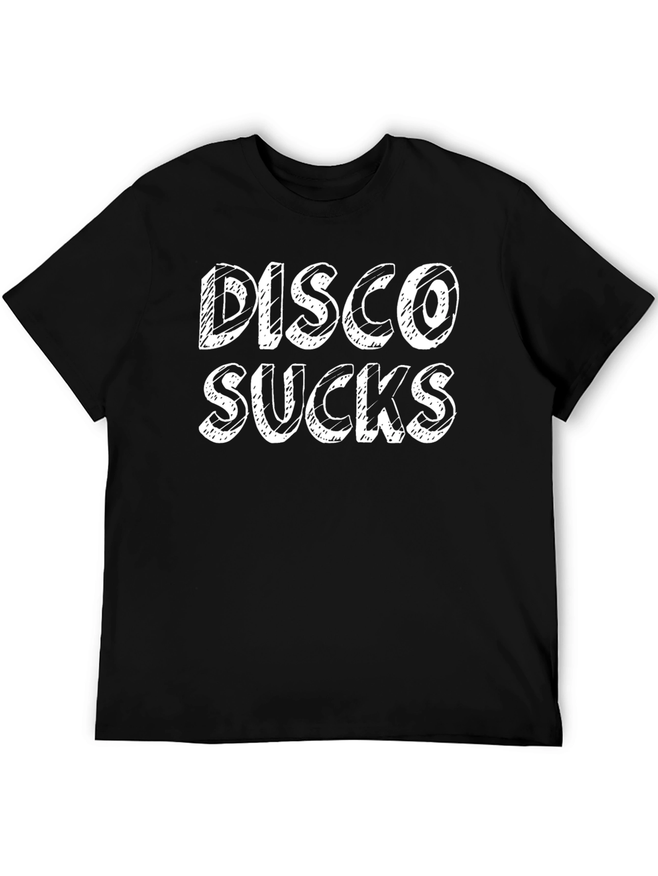 Disco Sucks Graphic T-Shirt - Black Cotton Tee