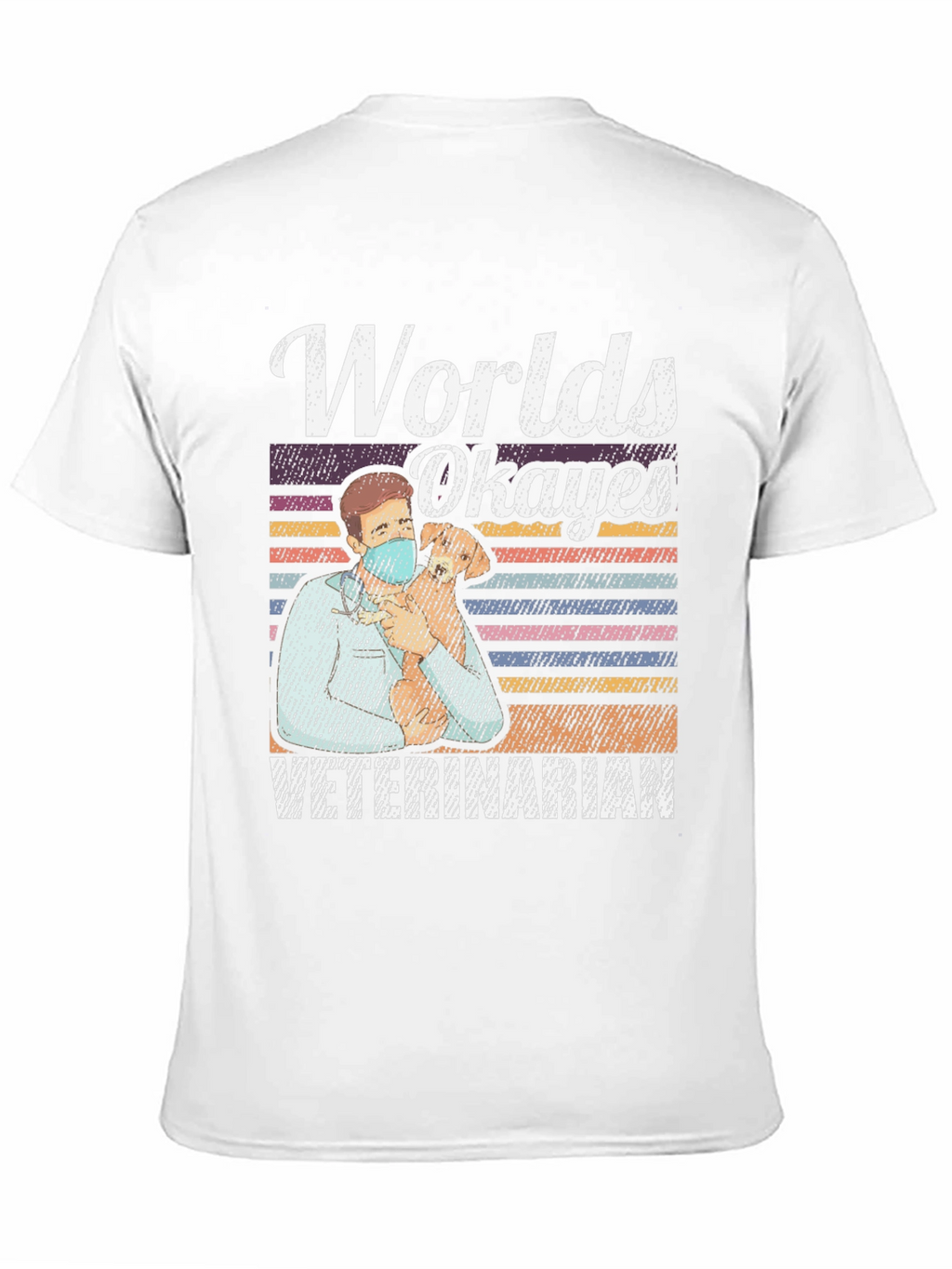 Worlds Okayest Veterinarian Tee - Funny Vet Gift