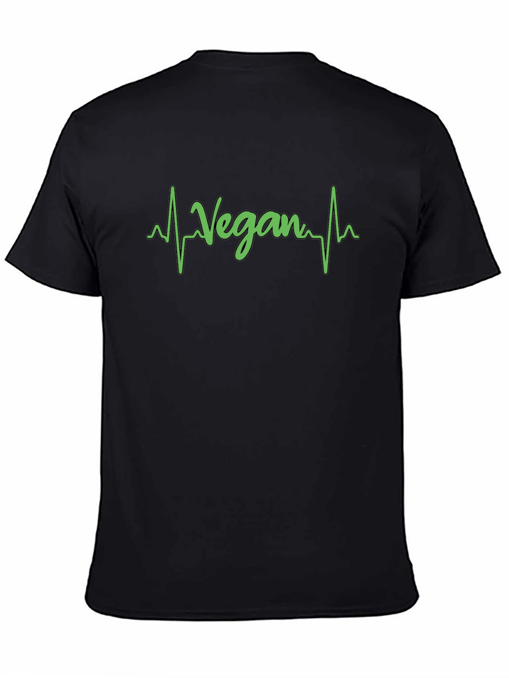 Vegan Heartbeat T-Shirt - Black Graphic Tee