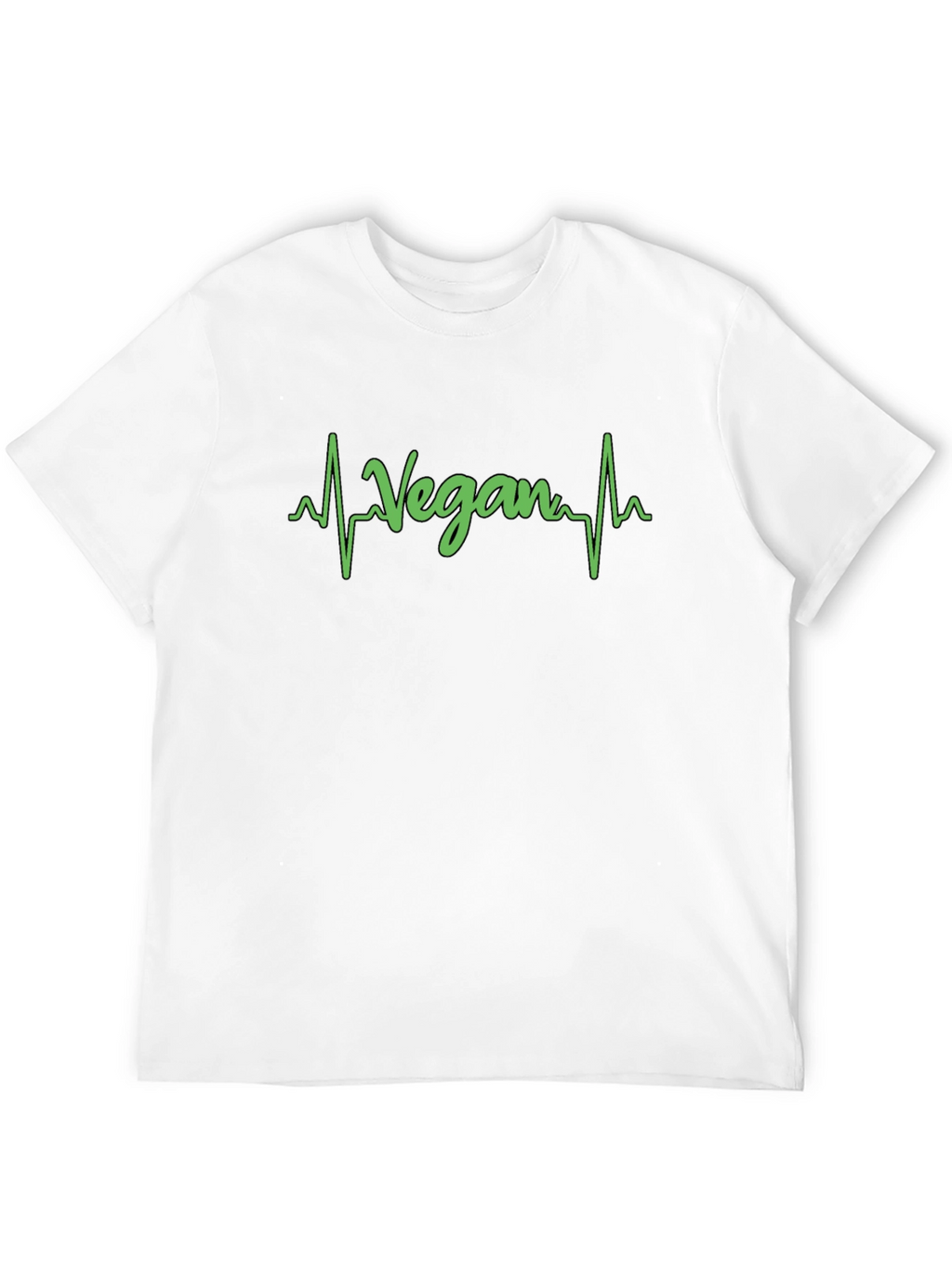 Vegan Heartbeat T-Shirt - Black Graphic Tee