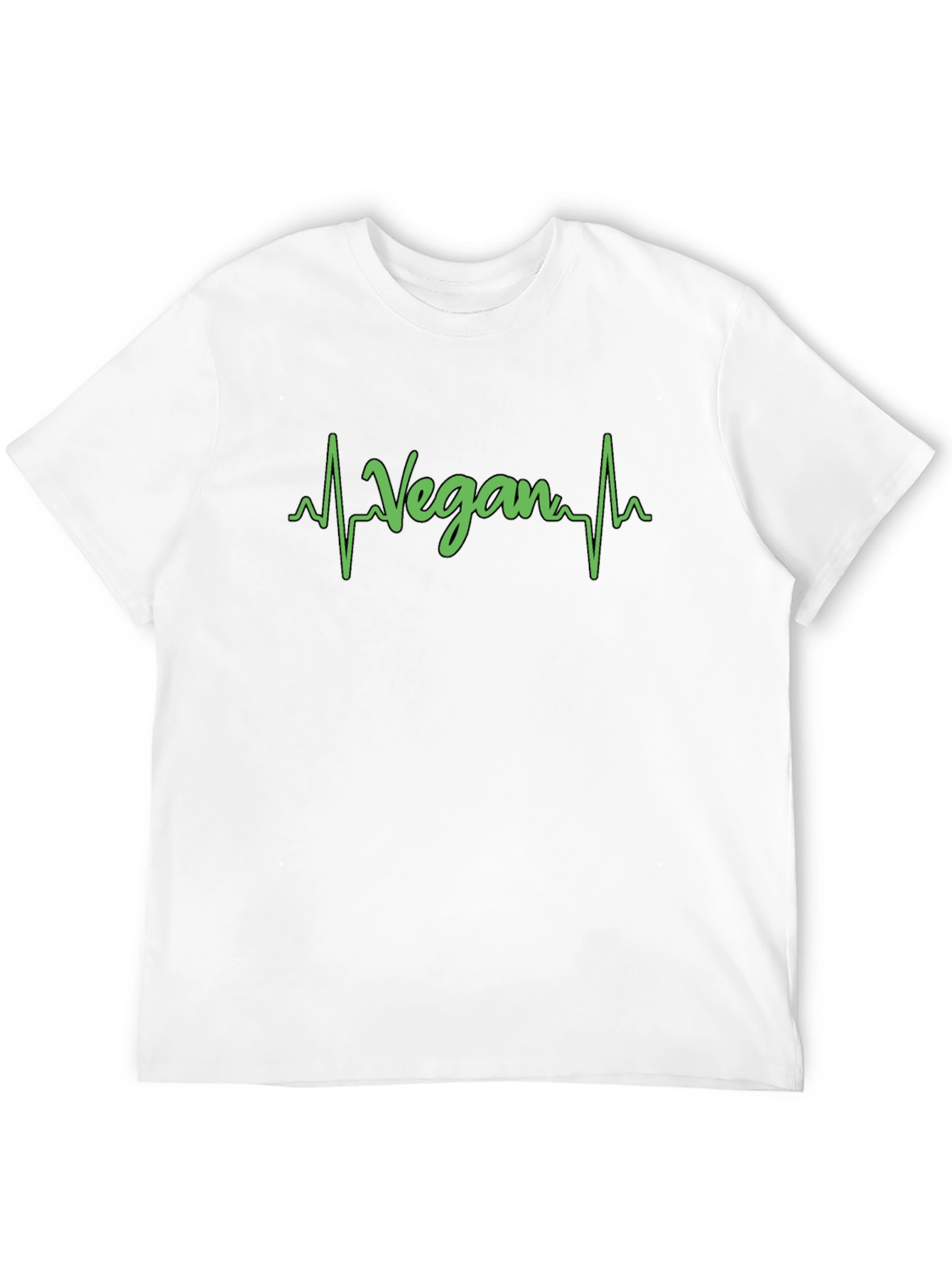 Vegan Heartbeat T-Shirt - Black Graphic Tee