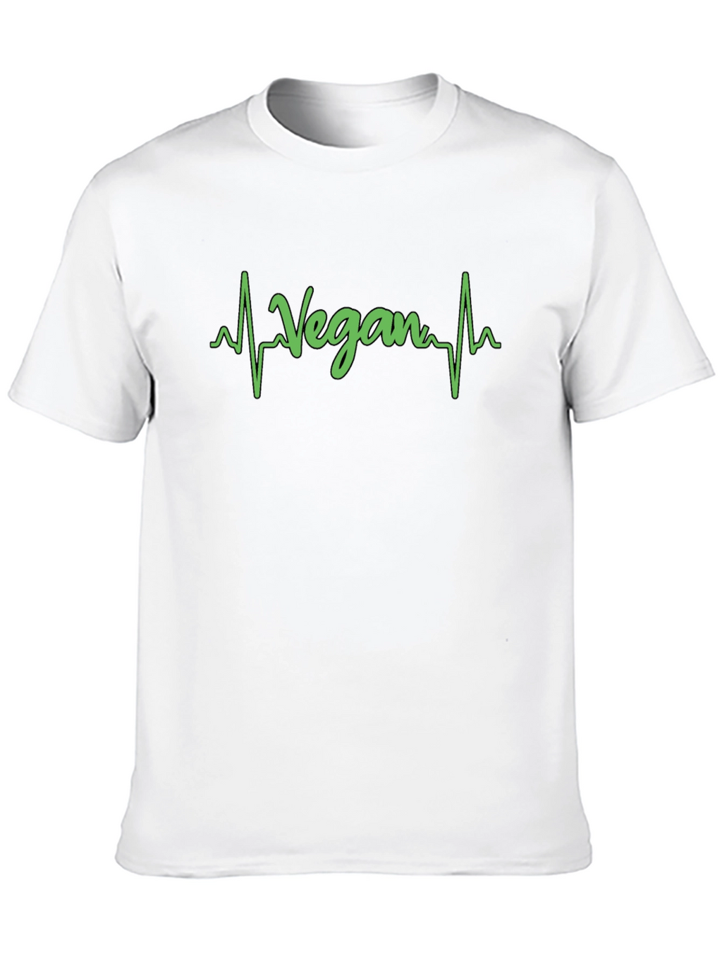 Vegan Heartbeat T-Shirt - Black Graphic Tee