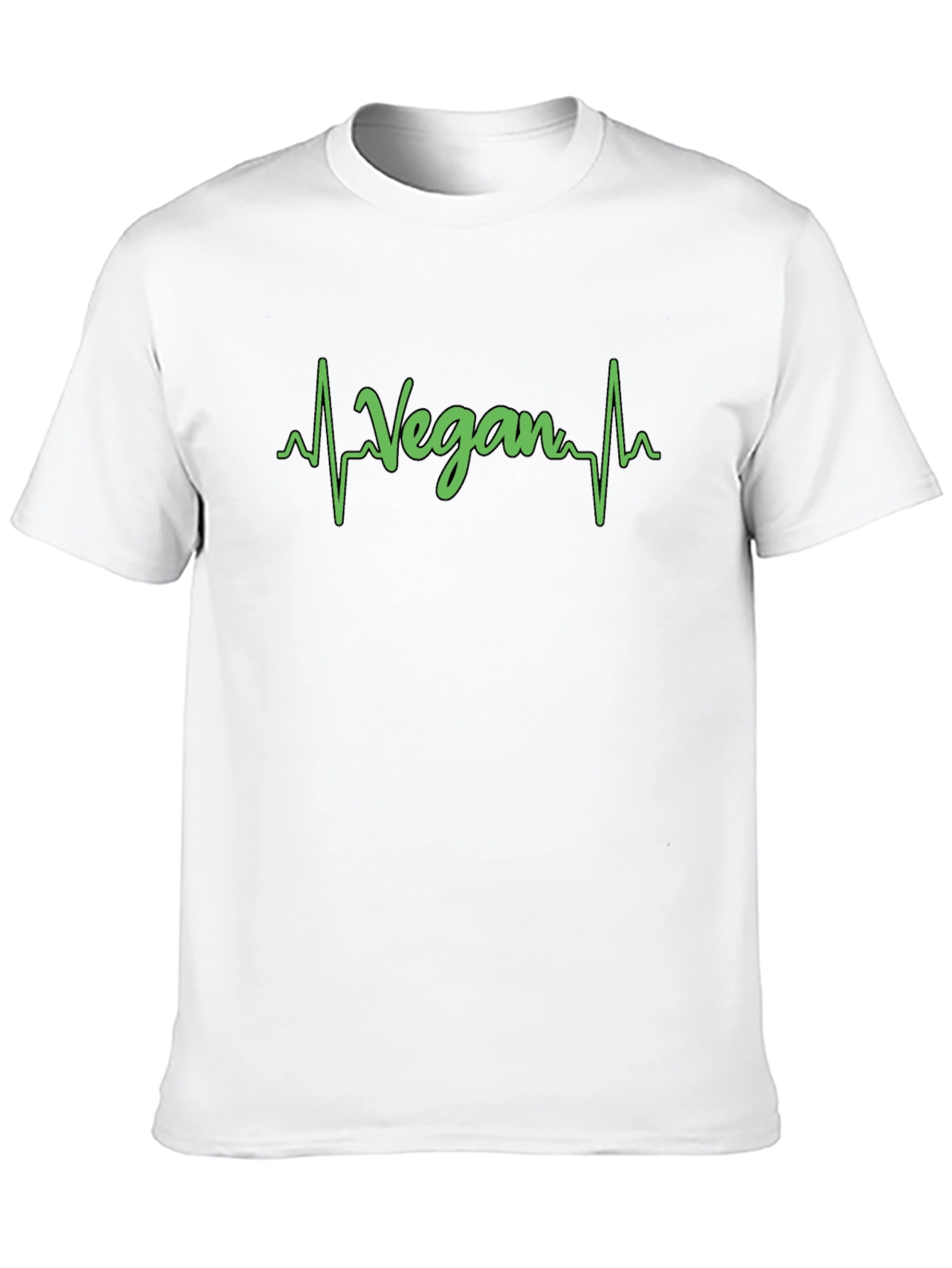 Vegan Heartbeat T-Shirt - Black Graphic Tee