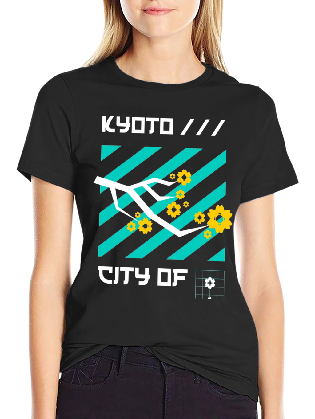Kyoto City of Graphic Tee Modern Japan Streetwear Shirt