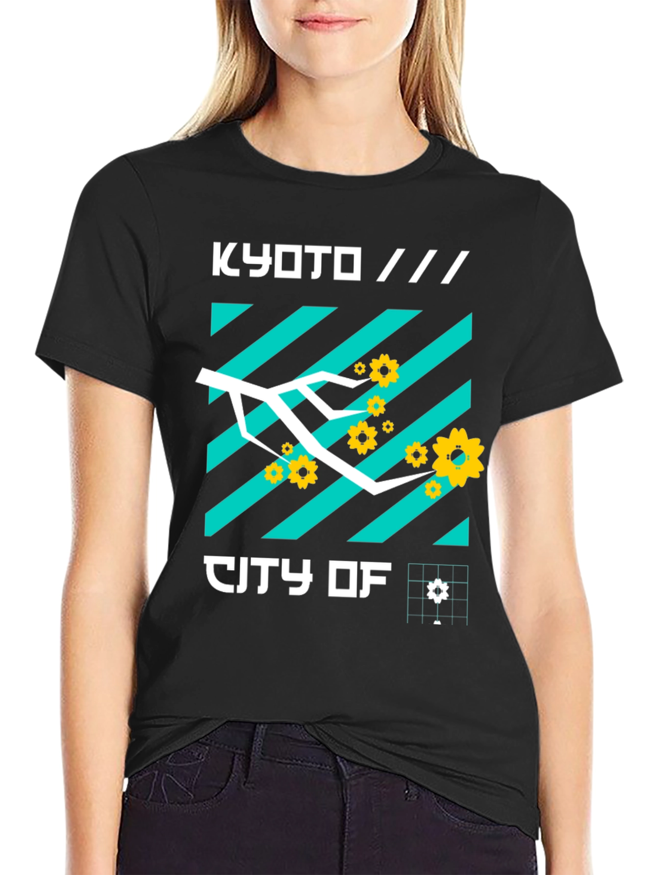 Kyoto City of Graphic Tee Modern Japan Streetwear Shirt