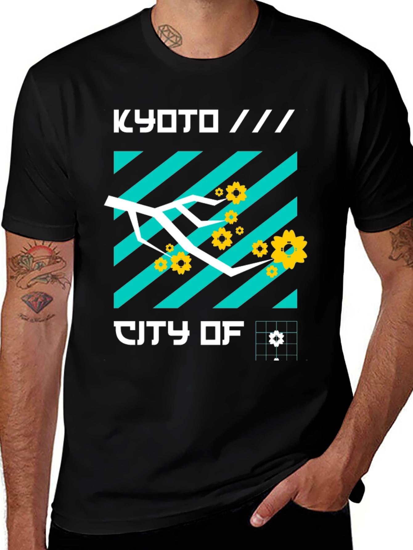 Kyoto City of Graphic Tee Modern Japan Streetwear Shirt
