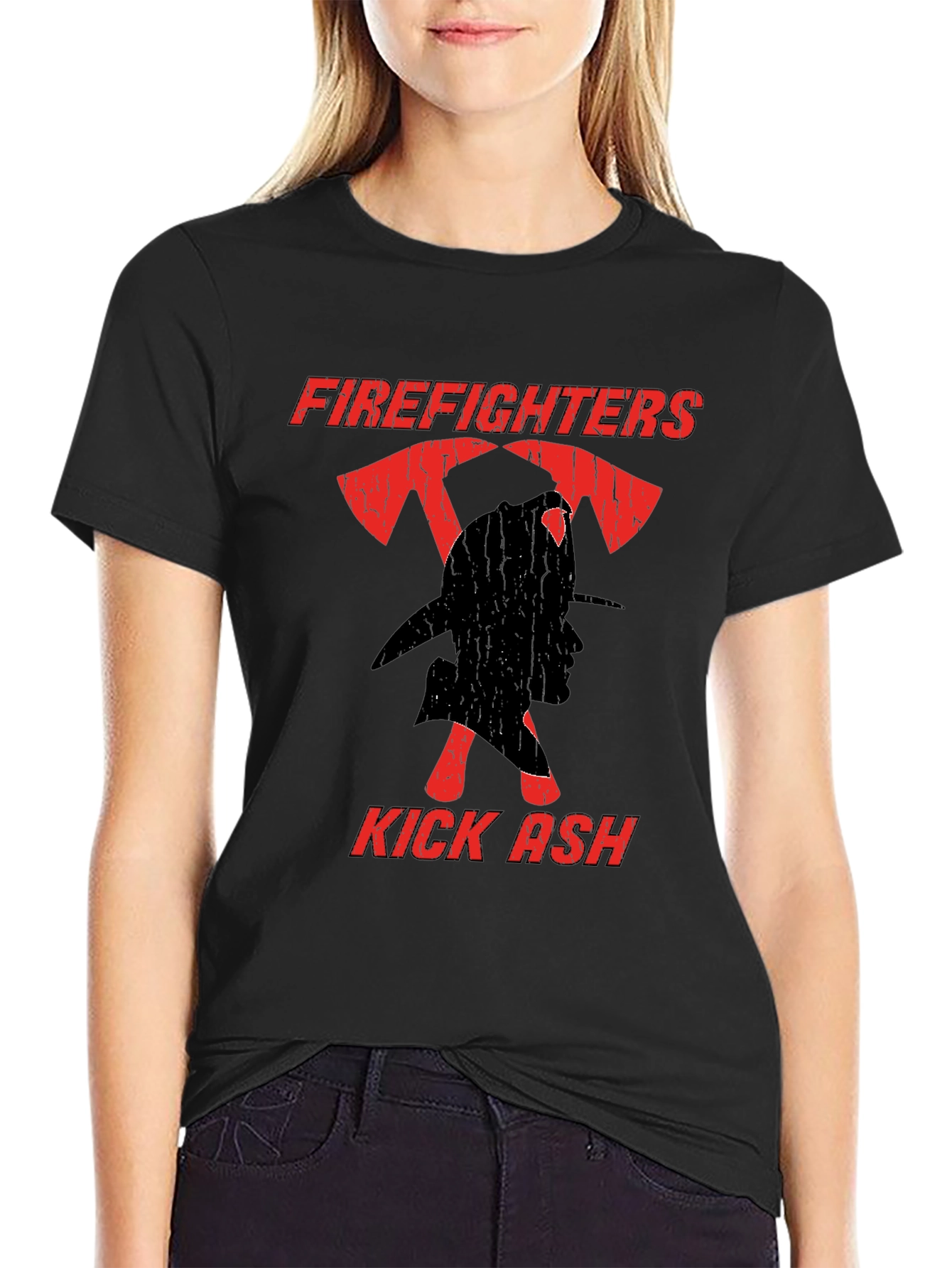 Firefighters Kick Ash T-Shirt - Black