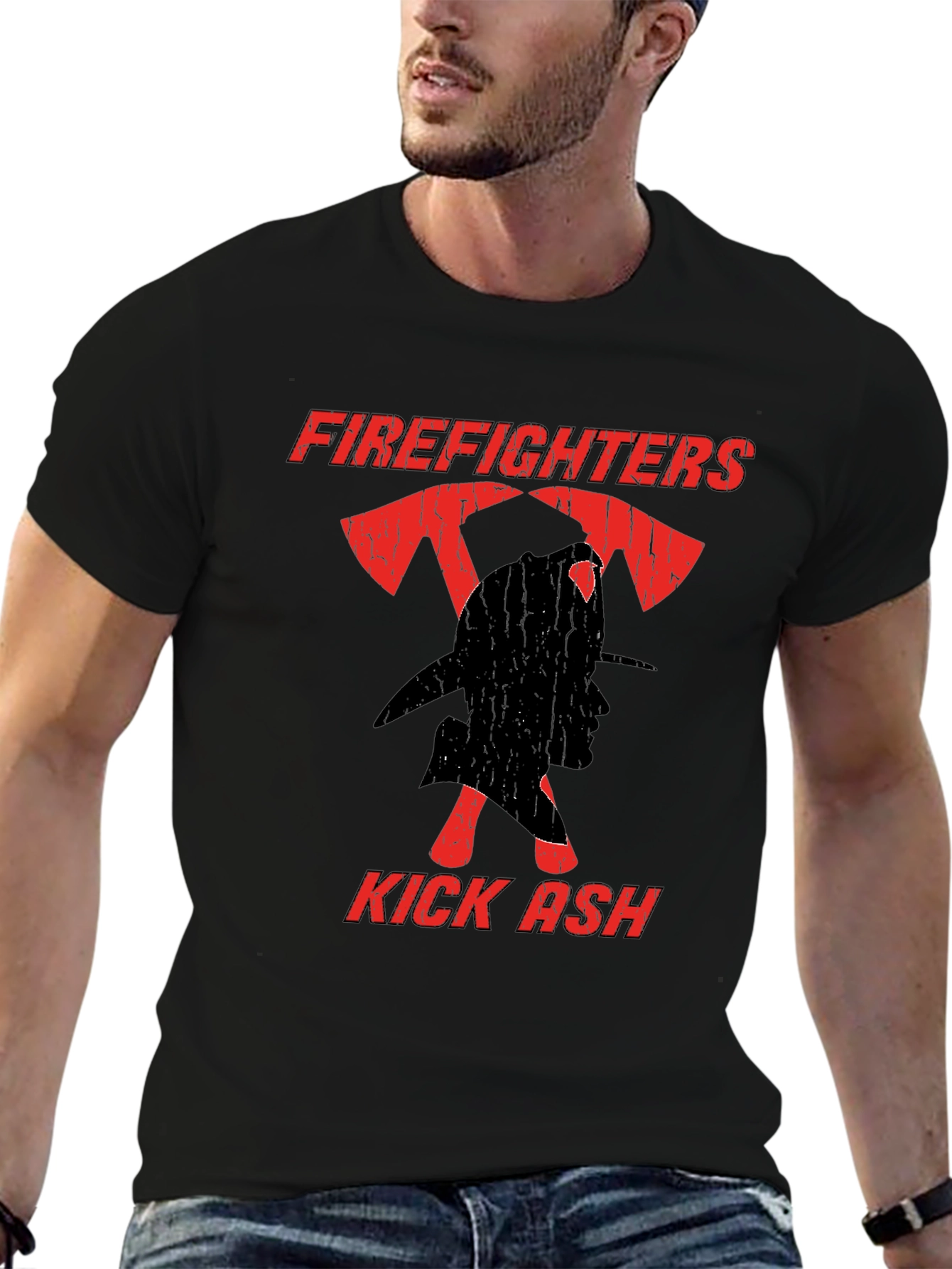 Firefighters Kick Ash T-Shirt - Black