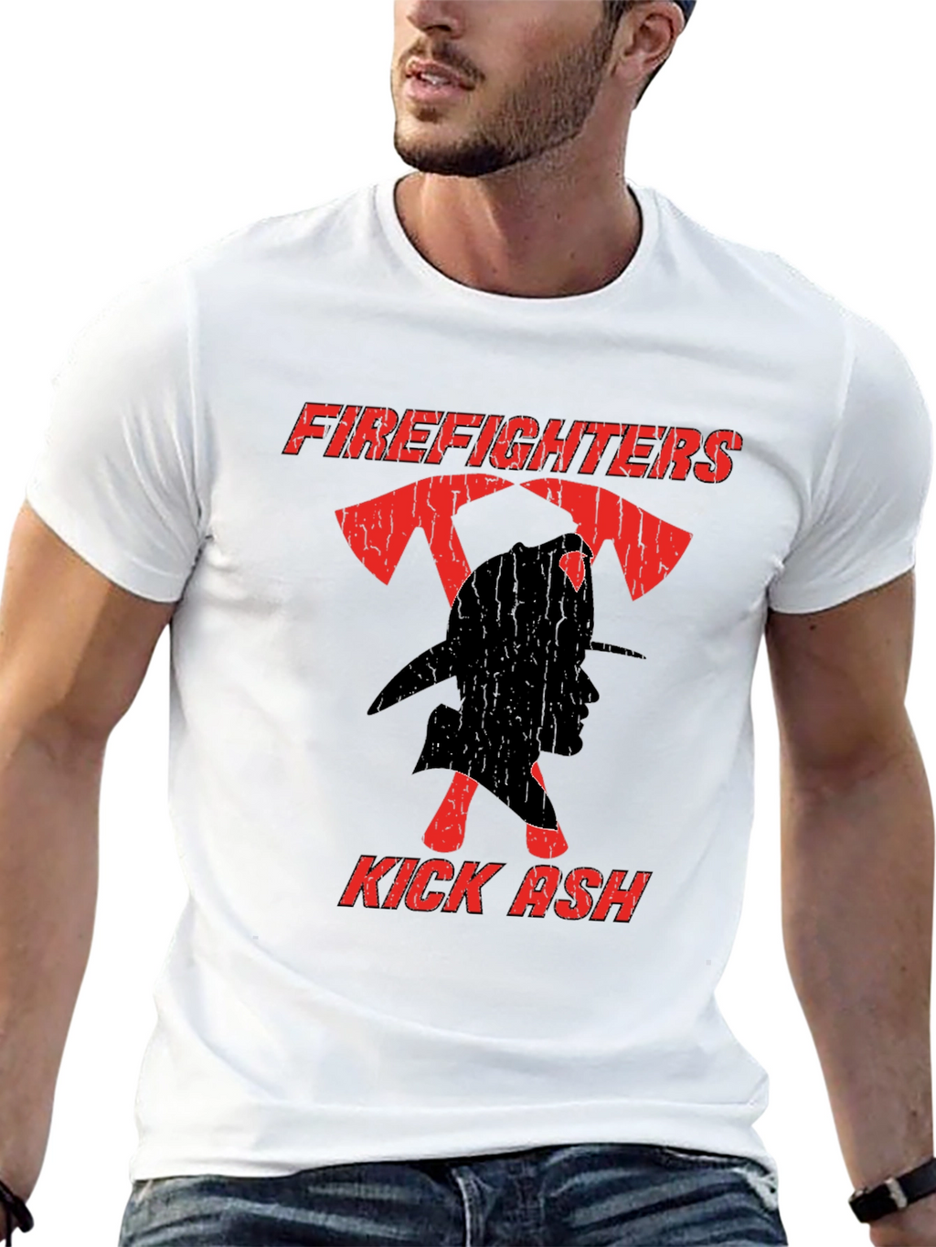 Firefighters Kick Ash T-Shirt - Black