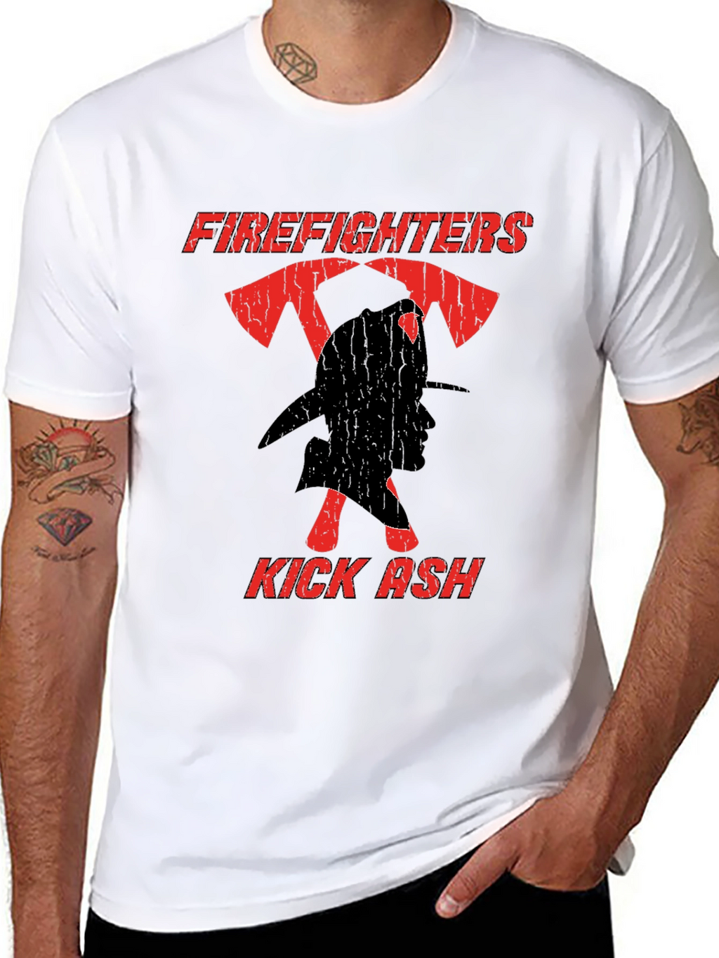 Firefighters Kick Ash T-Shirt - Black