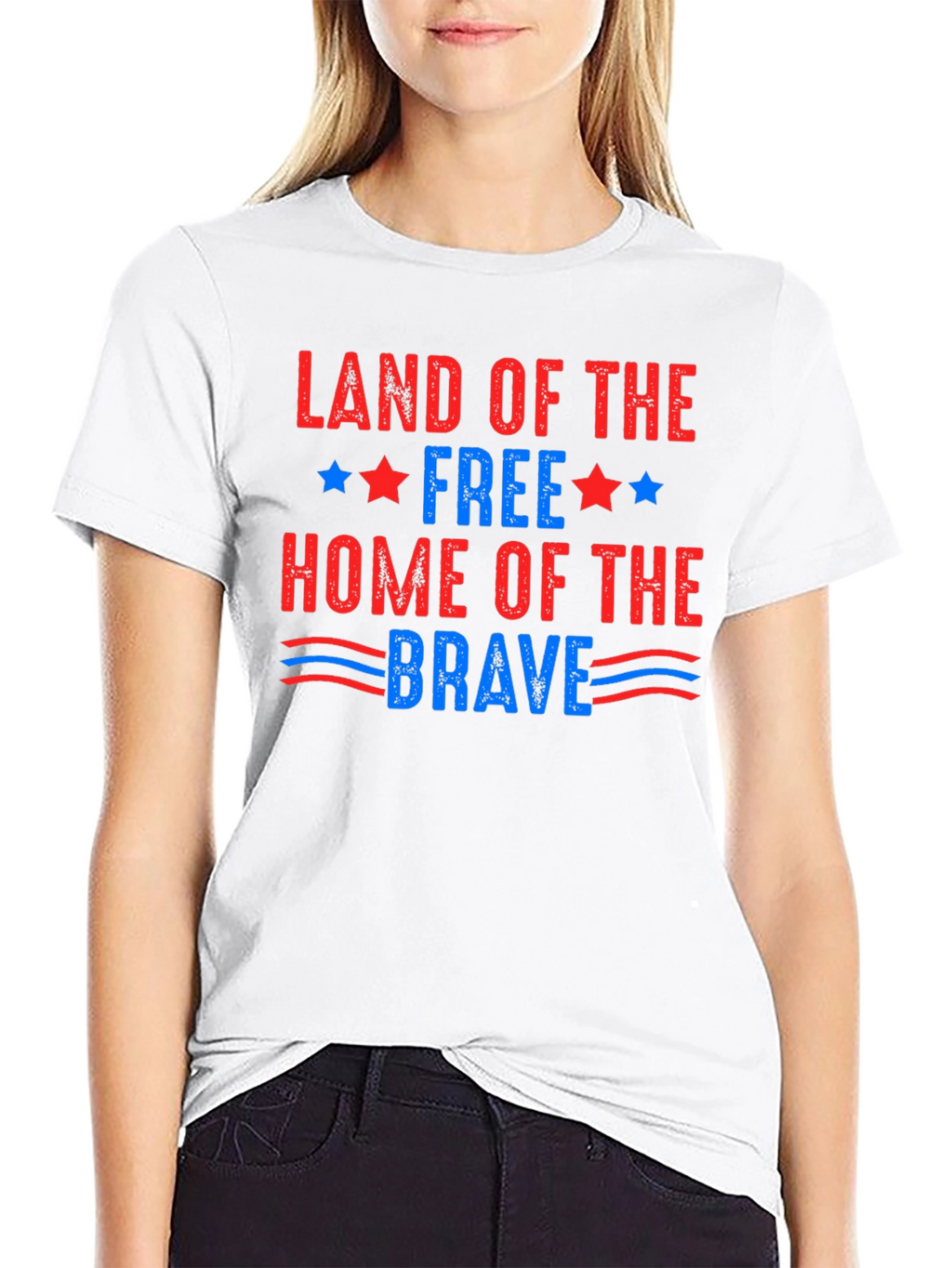 Patriotic Land of the Free Graphic T-Shirt
