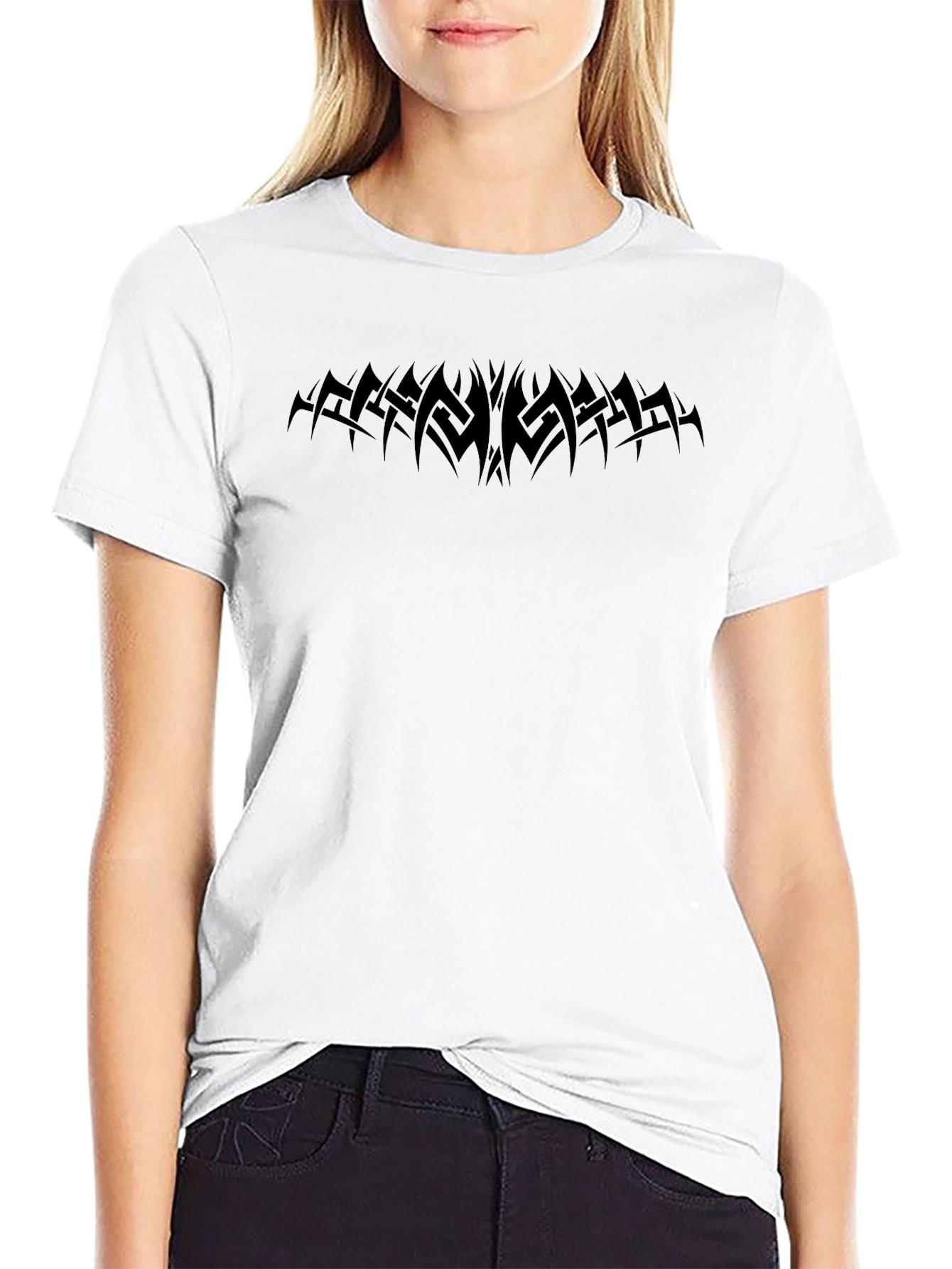 Black Tribal Tattoo Graphic T-Shirt