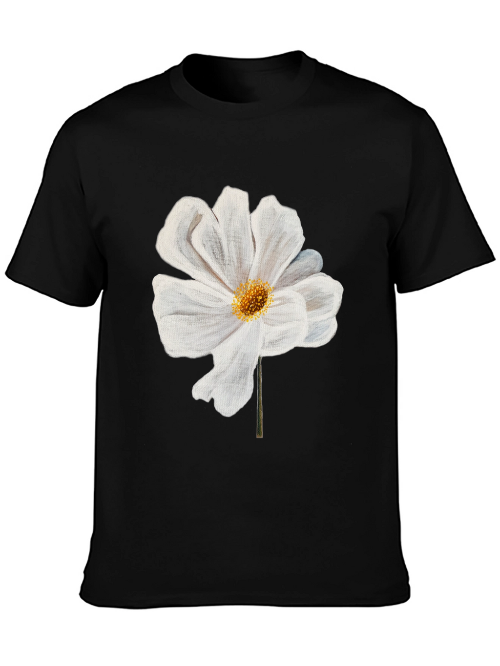 White Flower Graphic T-Shirt | Modern Floral Tee