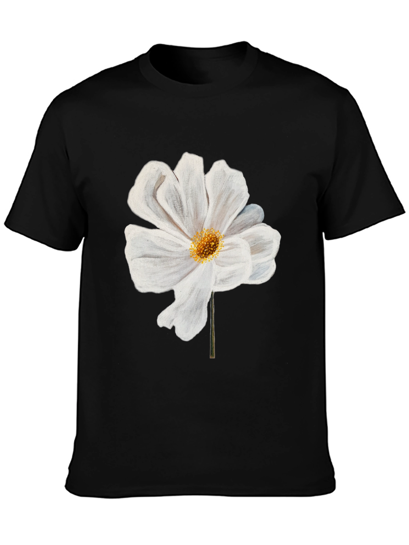White Flower Graphic T-Shirt | Modern Floral Tee