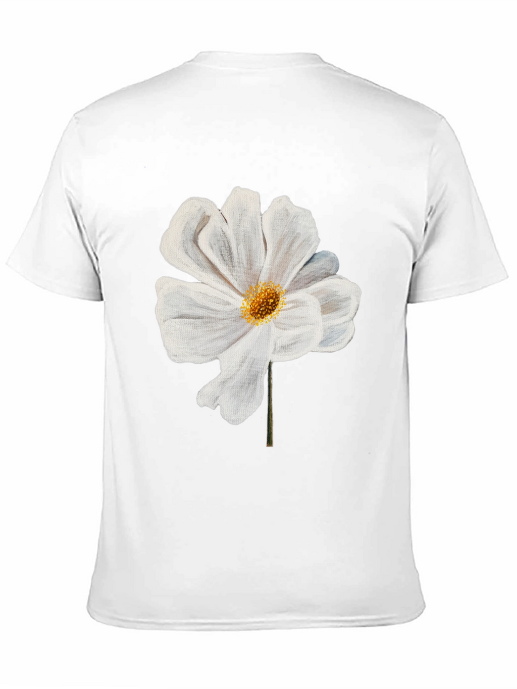 White Flower Graphic T-Shirt | Modern Floral Tee