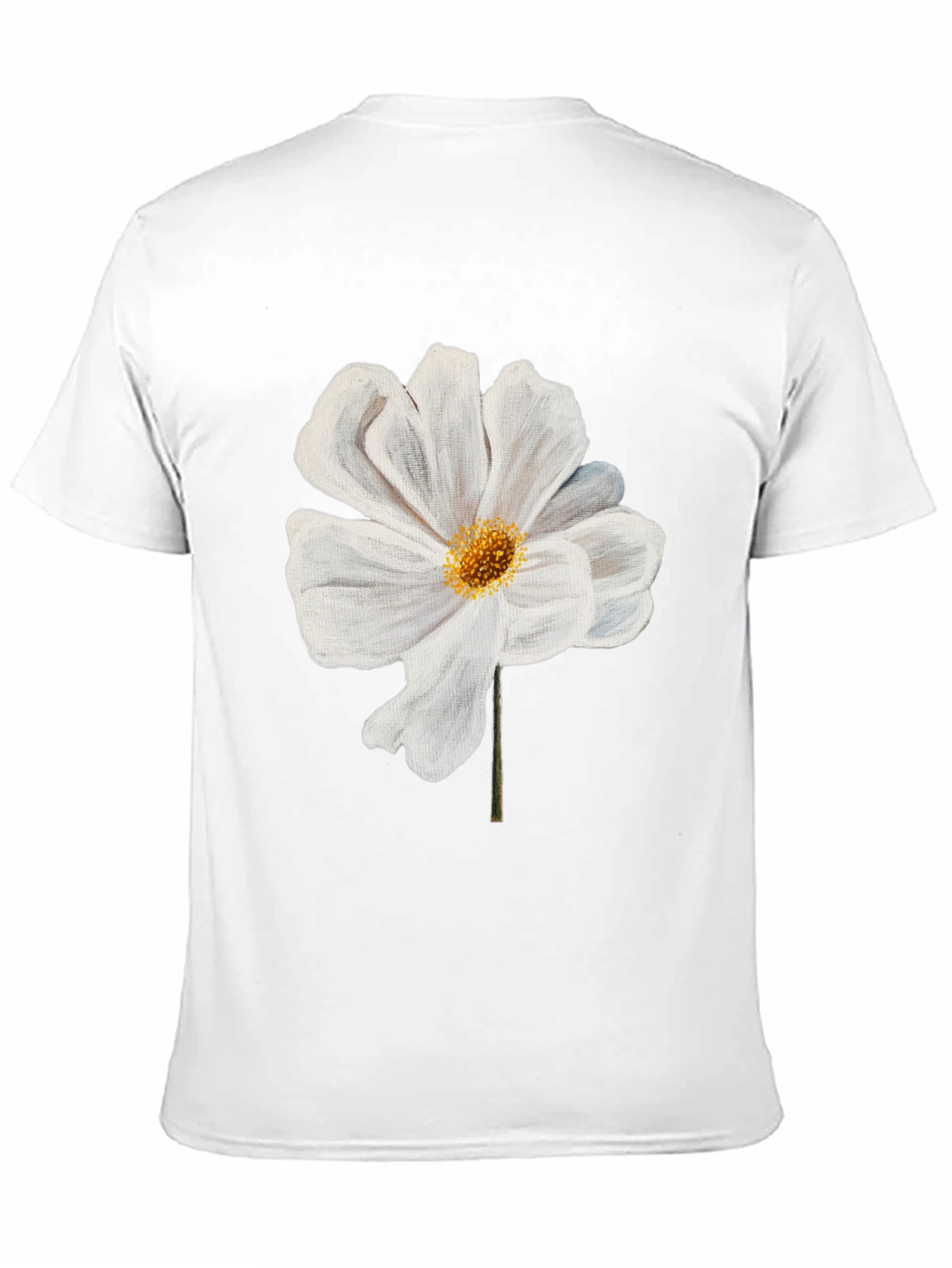 White Flower Graphic T-Shirt | Modern Floral Tee