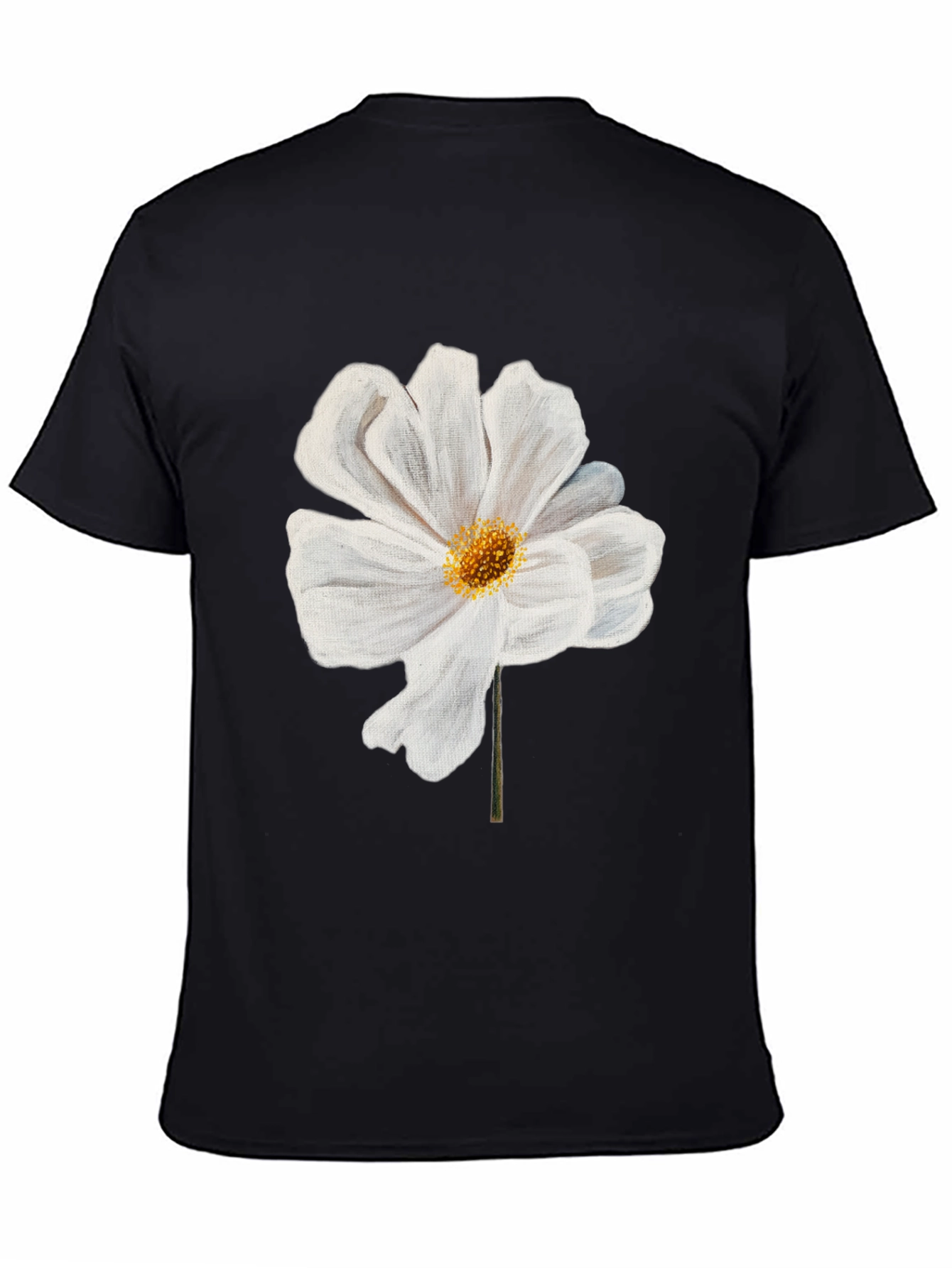 White Flower Graphic T-Shirt | Modern Floral Tee