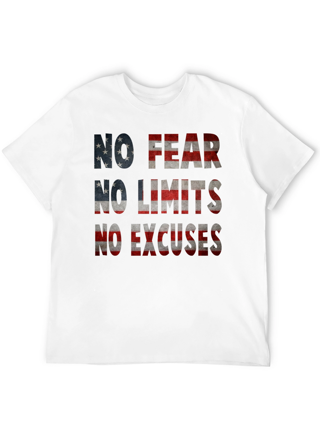 No Fear No Limits USA Flag Graphic Tee