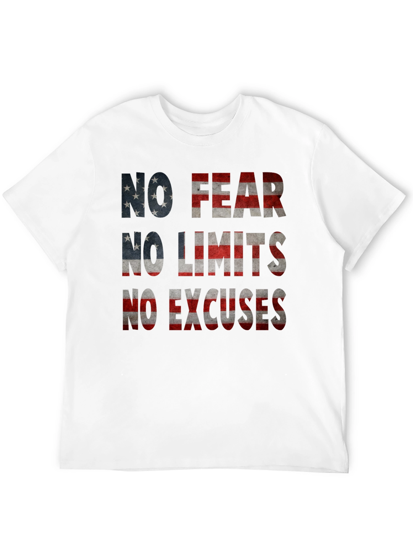 No Fear No Limits USA Flag Graphic Tee