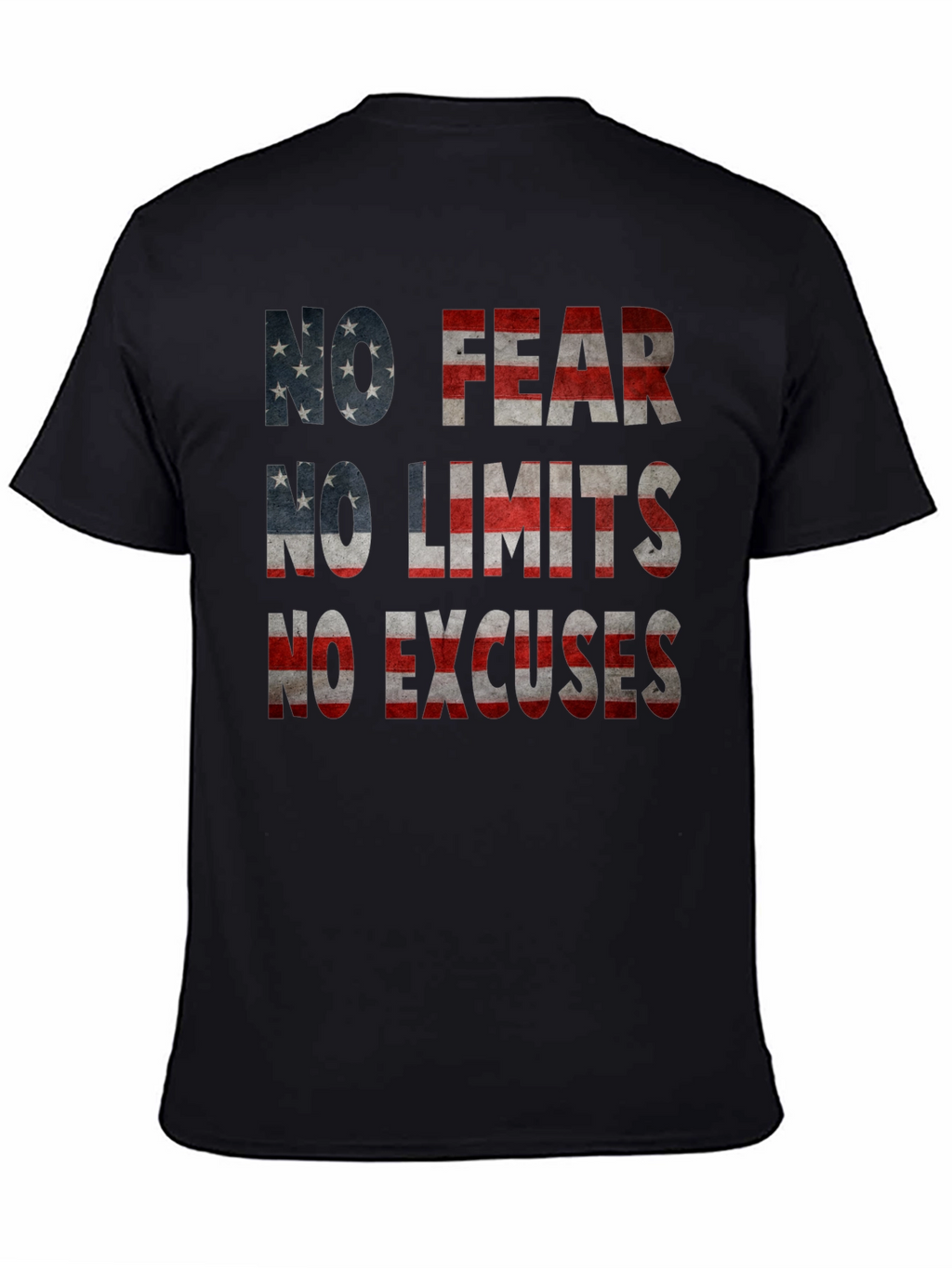 No Fear No Limits USA Flag Graphic Tee