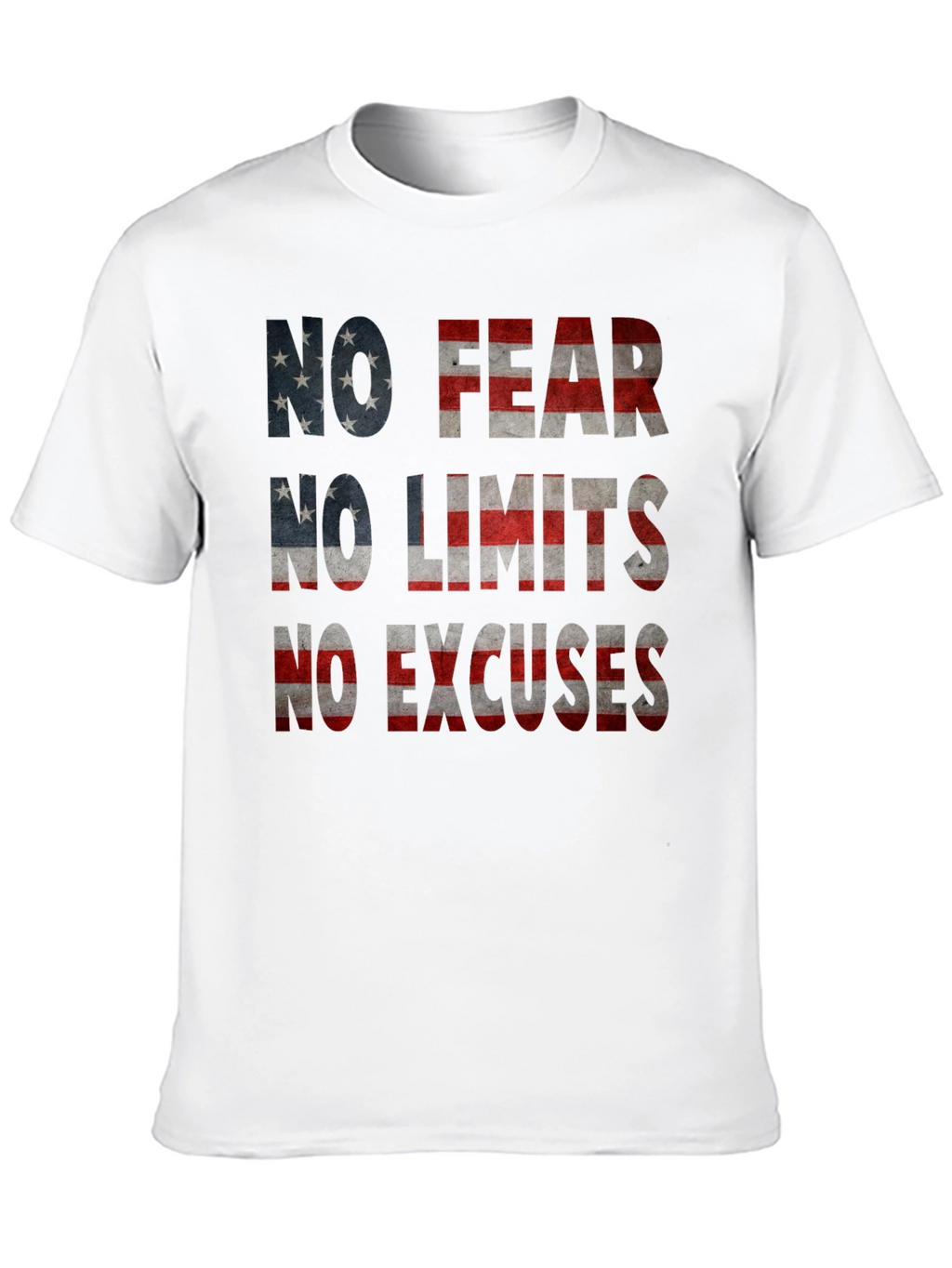 No Fear No Limits USA Flag Graphic Tee