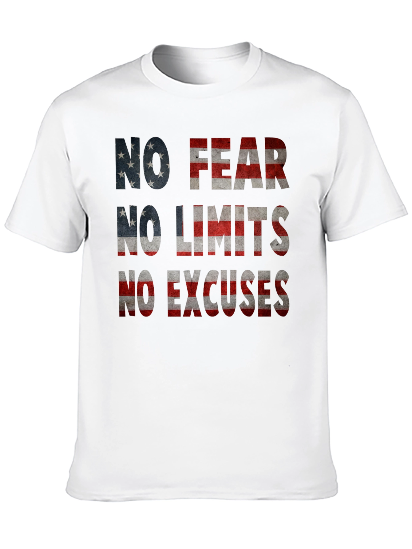 No Fear No Limits USA Flag Graphic Tee