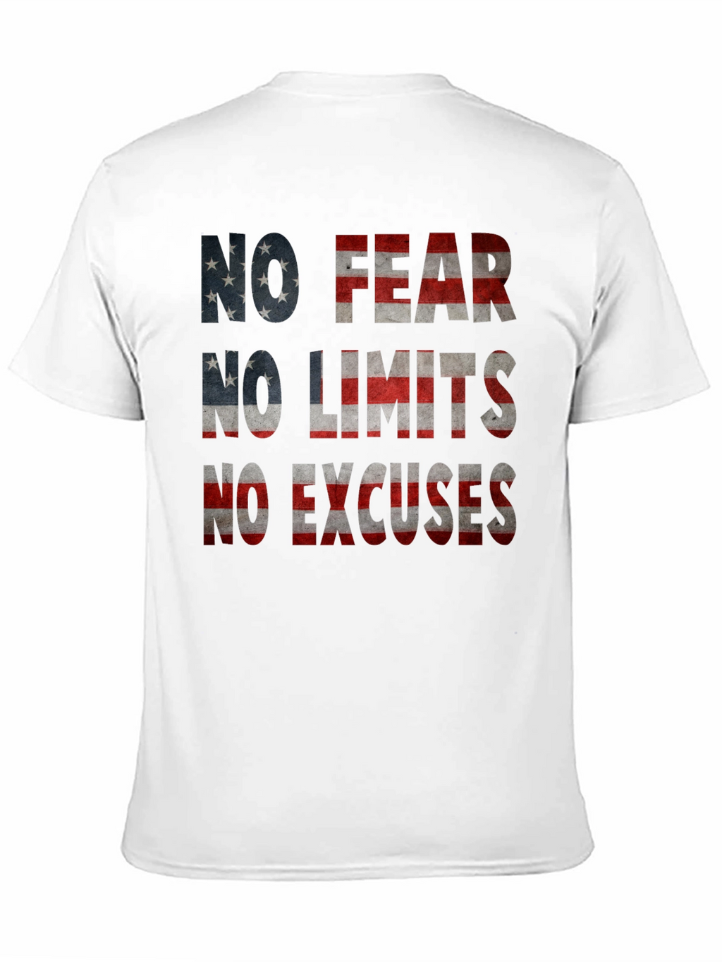 No Fear No Limits USA Flag Graphic Tee