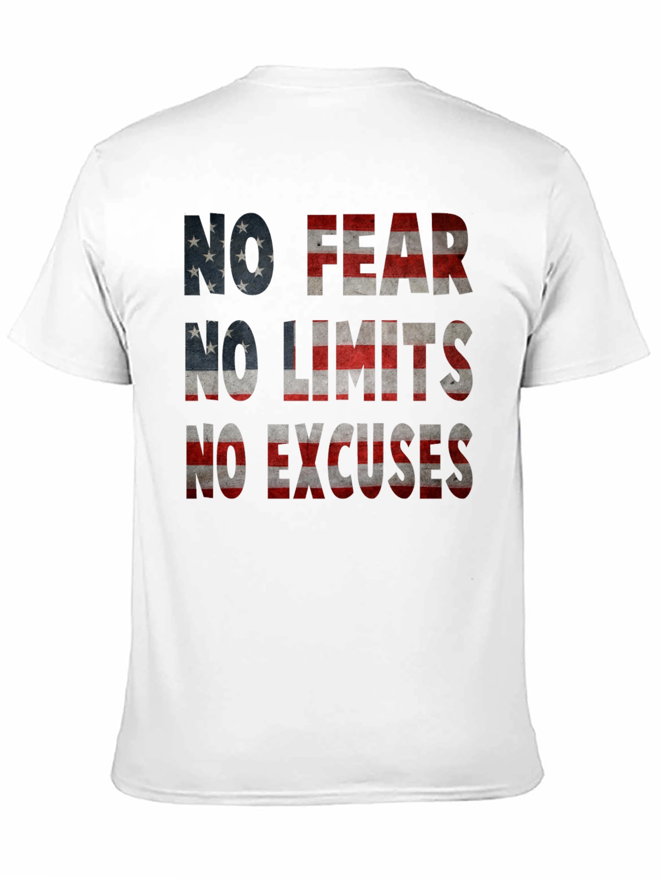 No Fear No Limits USA Flag Graphic Tee