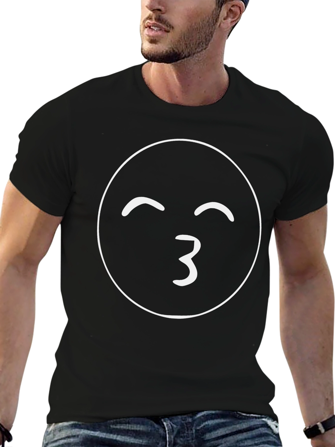 Kiss Emoji T-Shirt - Black