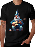 Wizard Gnome Guitarist Graphic Tee