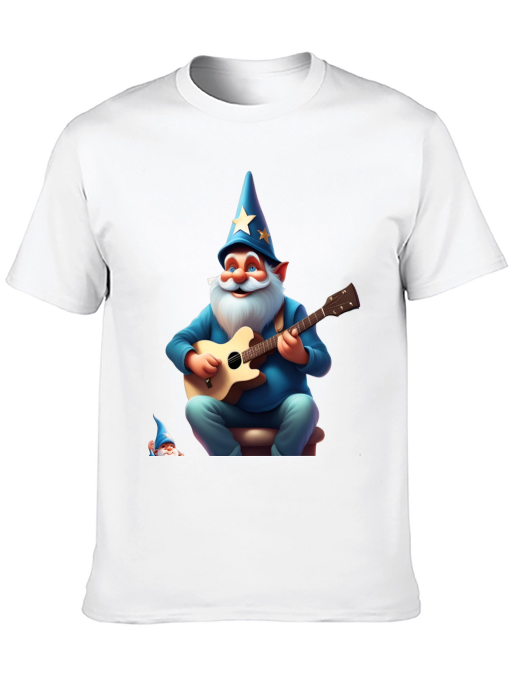 Wizard Gnome Guitarist Graphic Tee