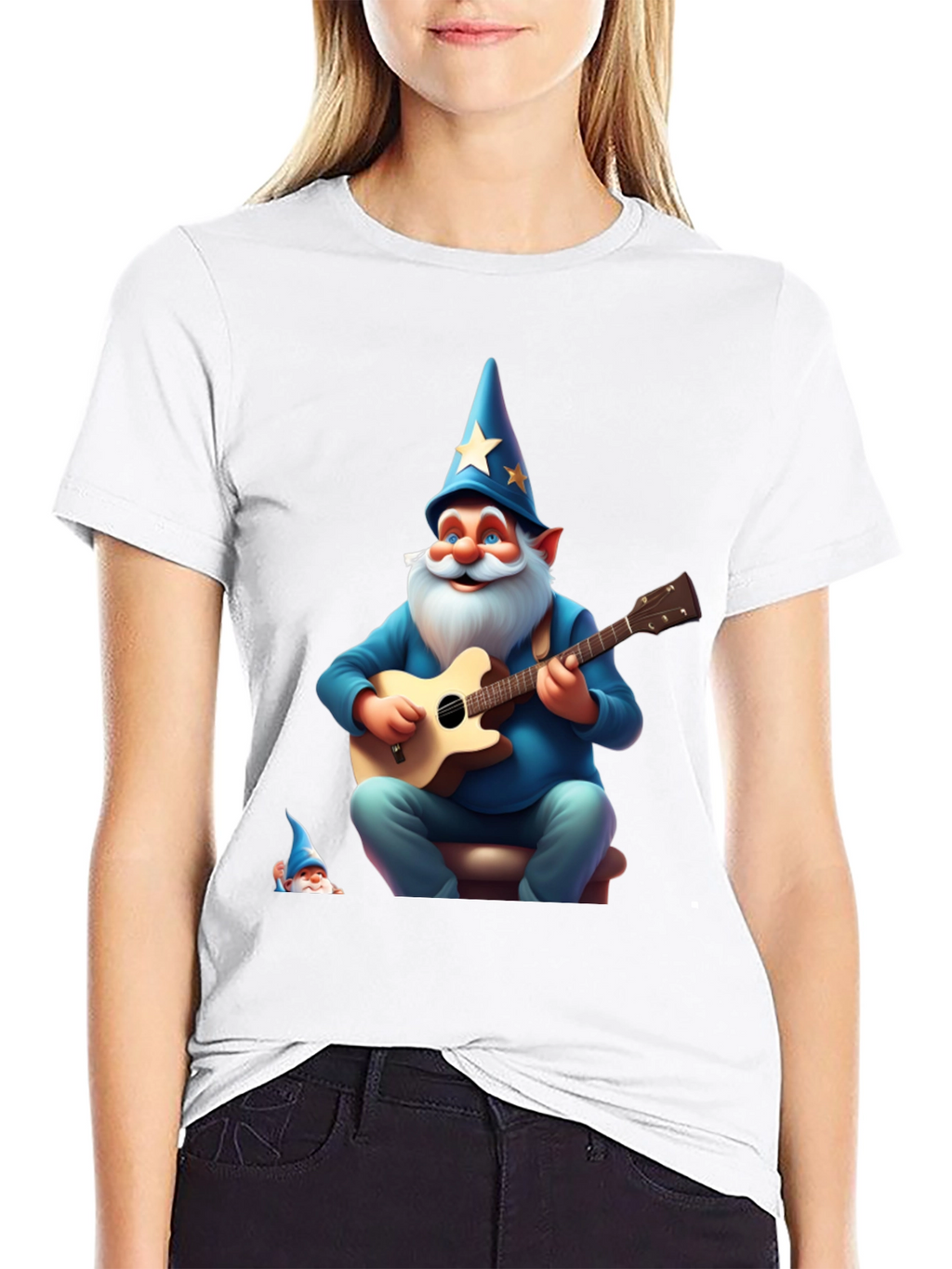 Wizard Gnome Guitarist Graphic Tee