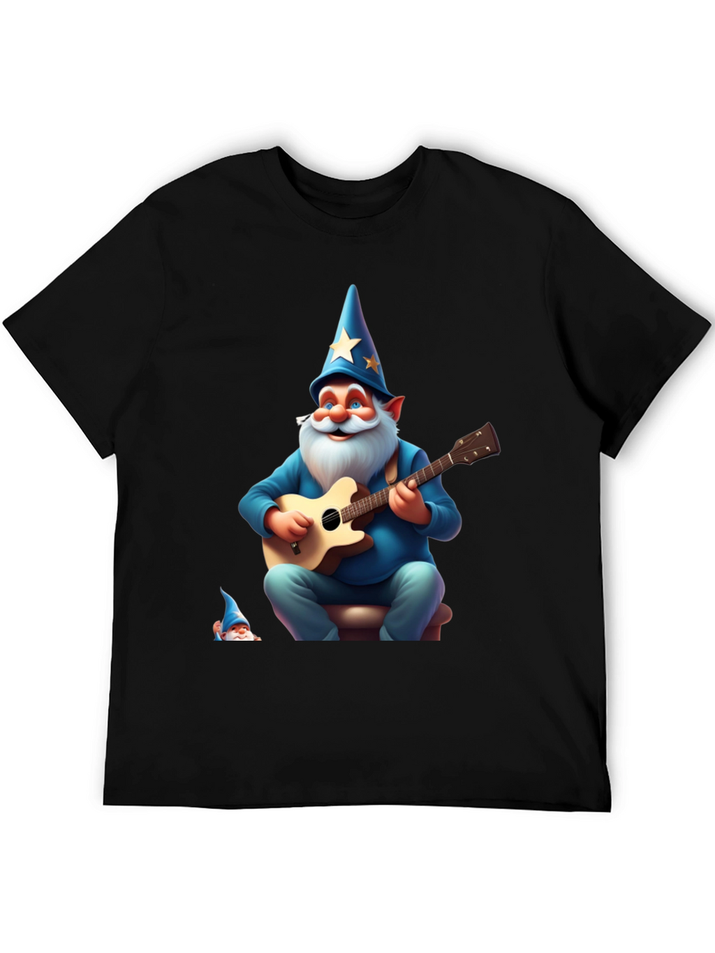 Wizard Gnome Guitarist Graphic Tee