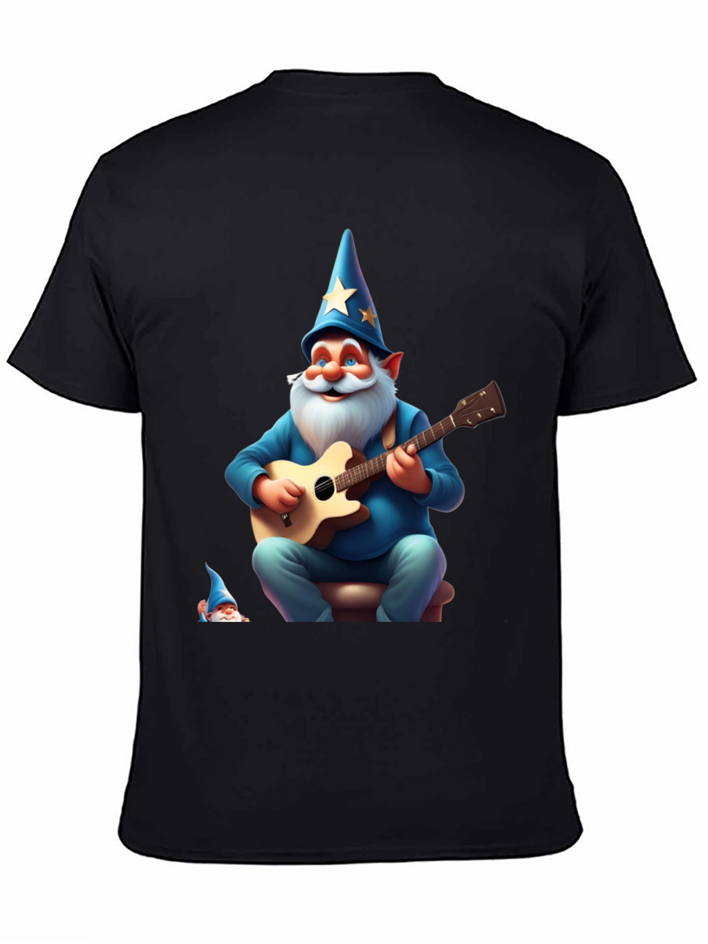 Wizard Gnome Guitarist Graphic Tee