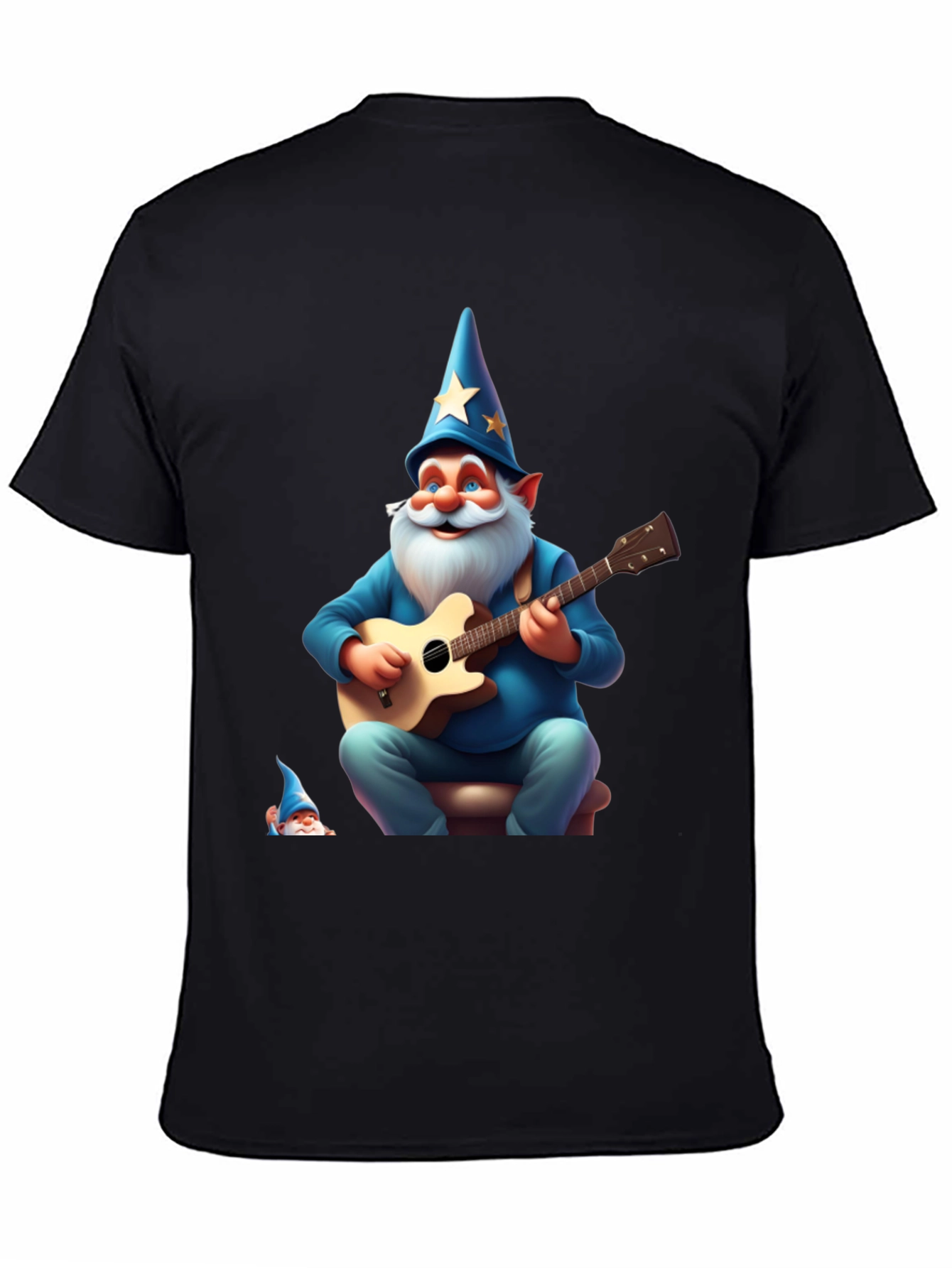 Wizard Gnome Guitarist Graphic Tee